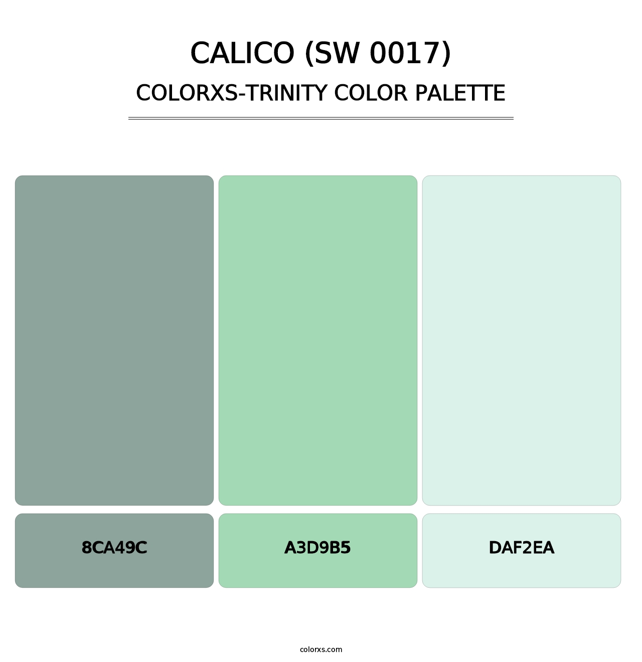 Calico (SW 0017) - Colorxs Trinity Palette