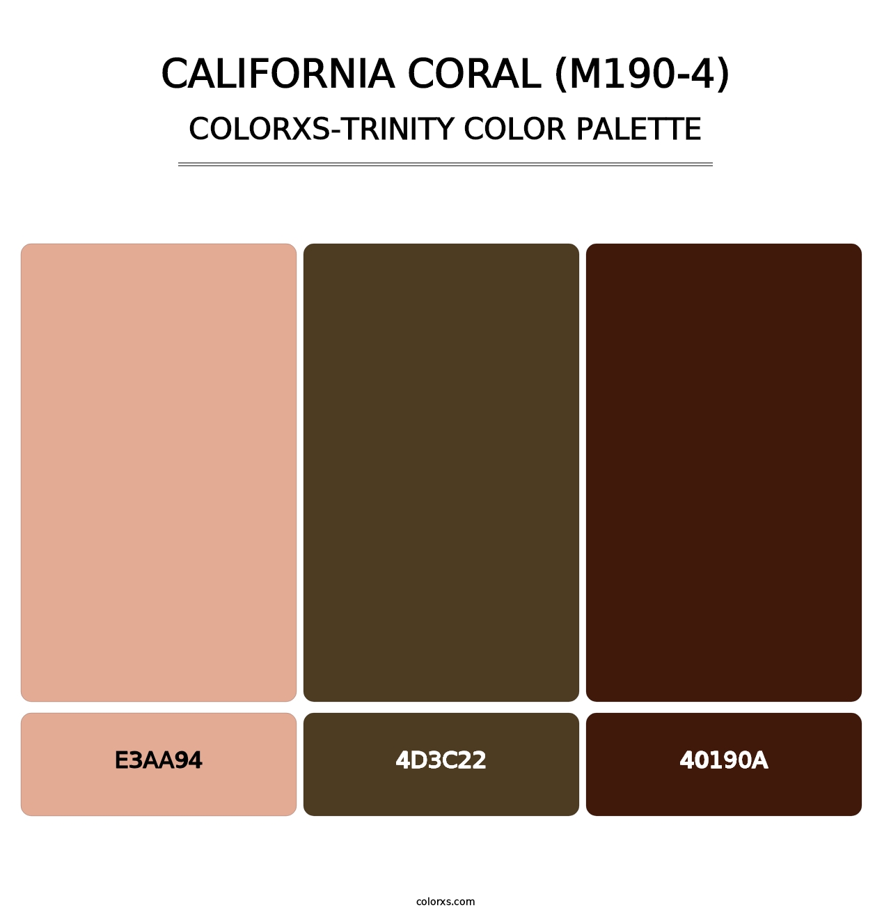 California Coral (M190-4) - Colorxs Trinity Palette