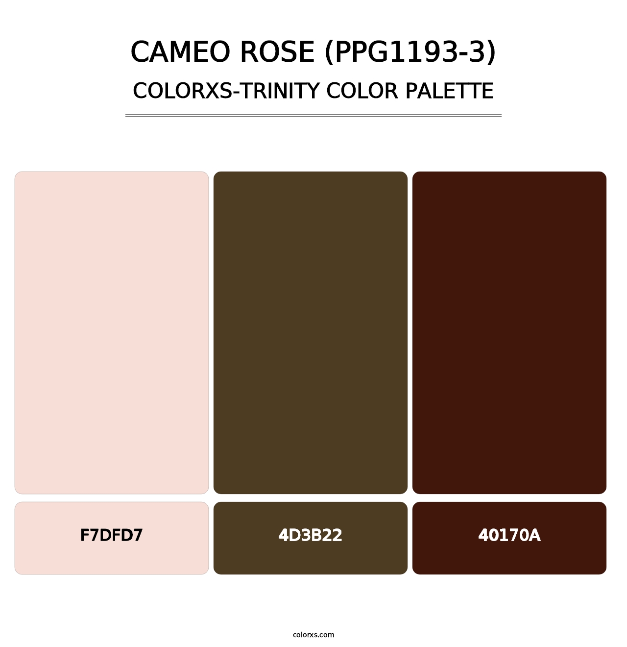 Cameo Rose (PPG1193-3) - Colorxs Trinity Palette