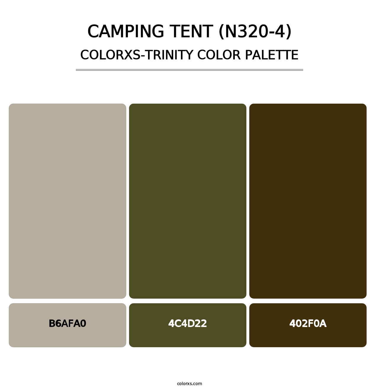 Camping Tent (N320-4) - Colorxs Trinity Palette