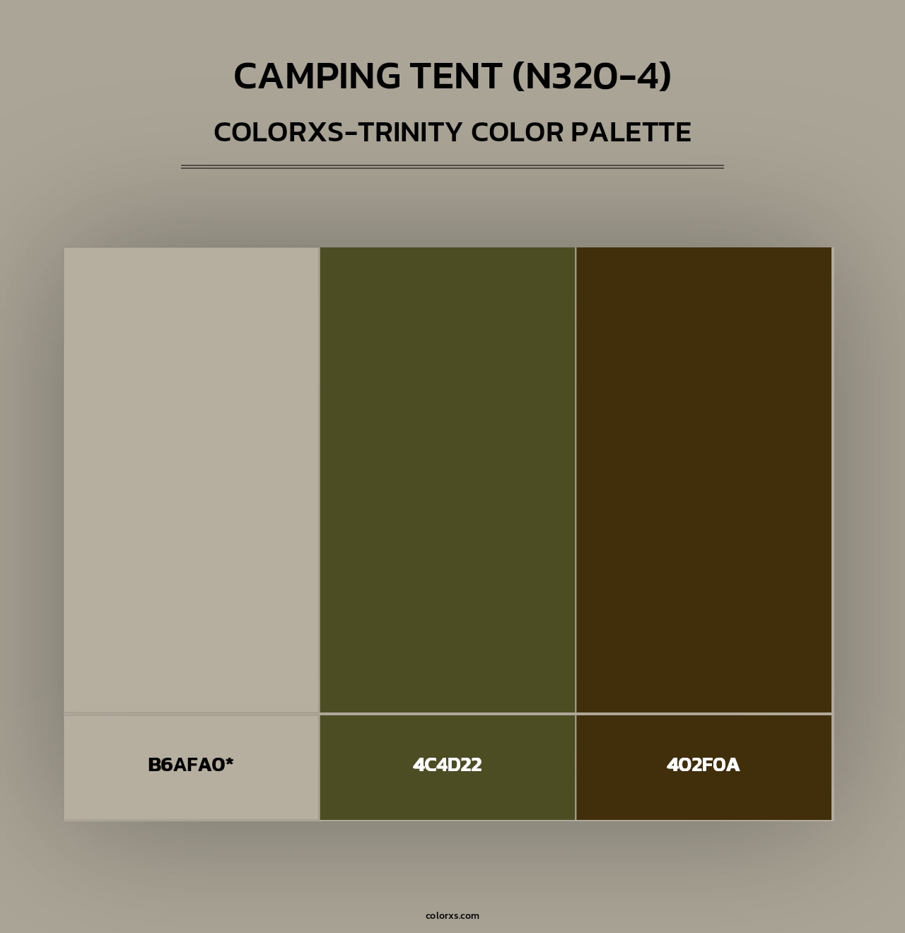 Camping Tent (N320-4) - Colorxs Trinity Palette
