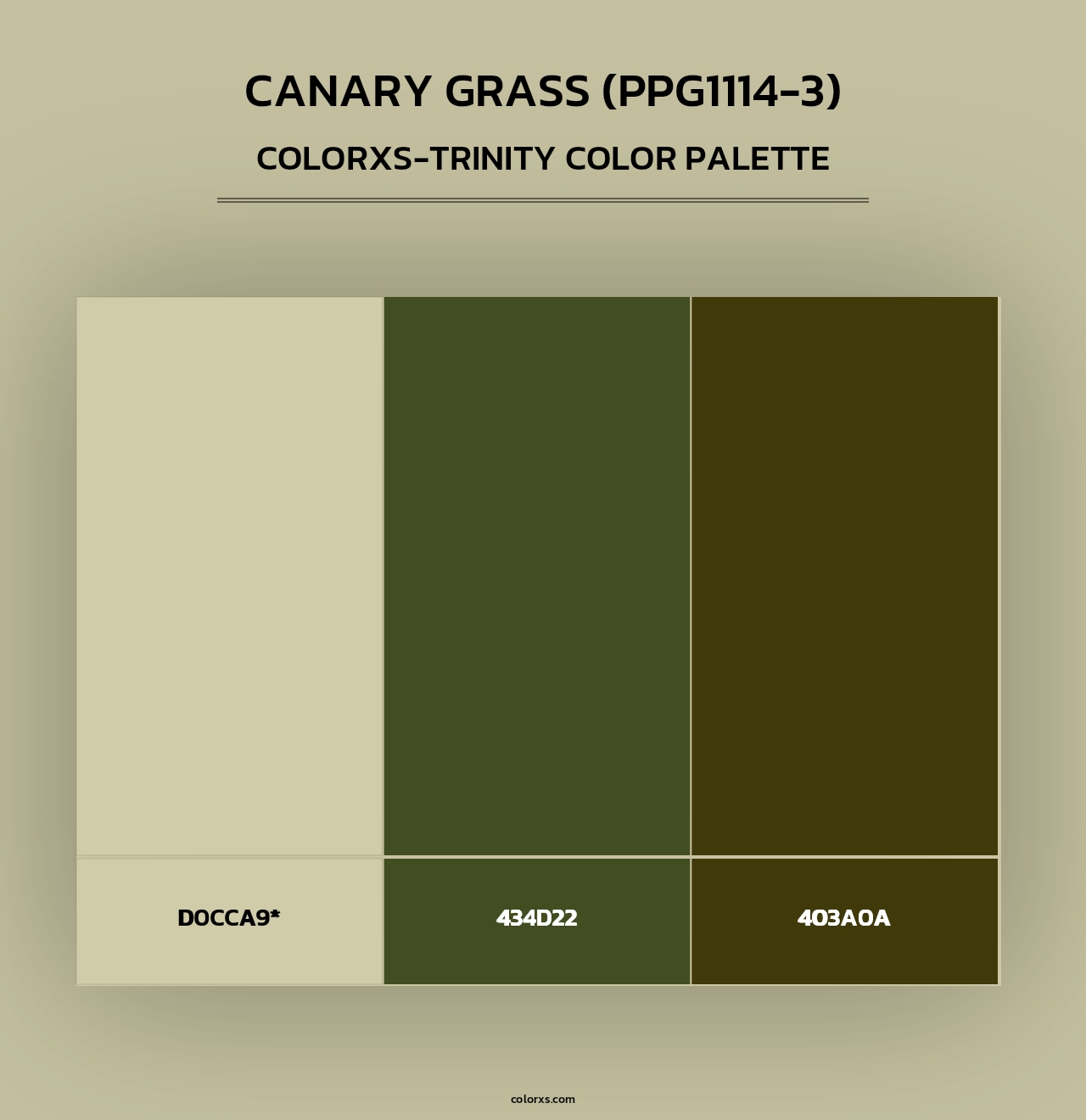 Canary Grass (PPG1114-3) - Colorxs Trinity Palette