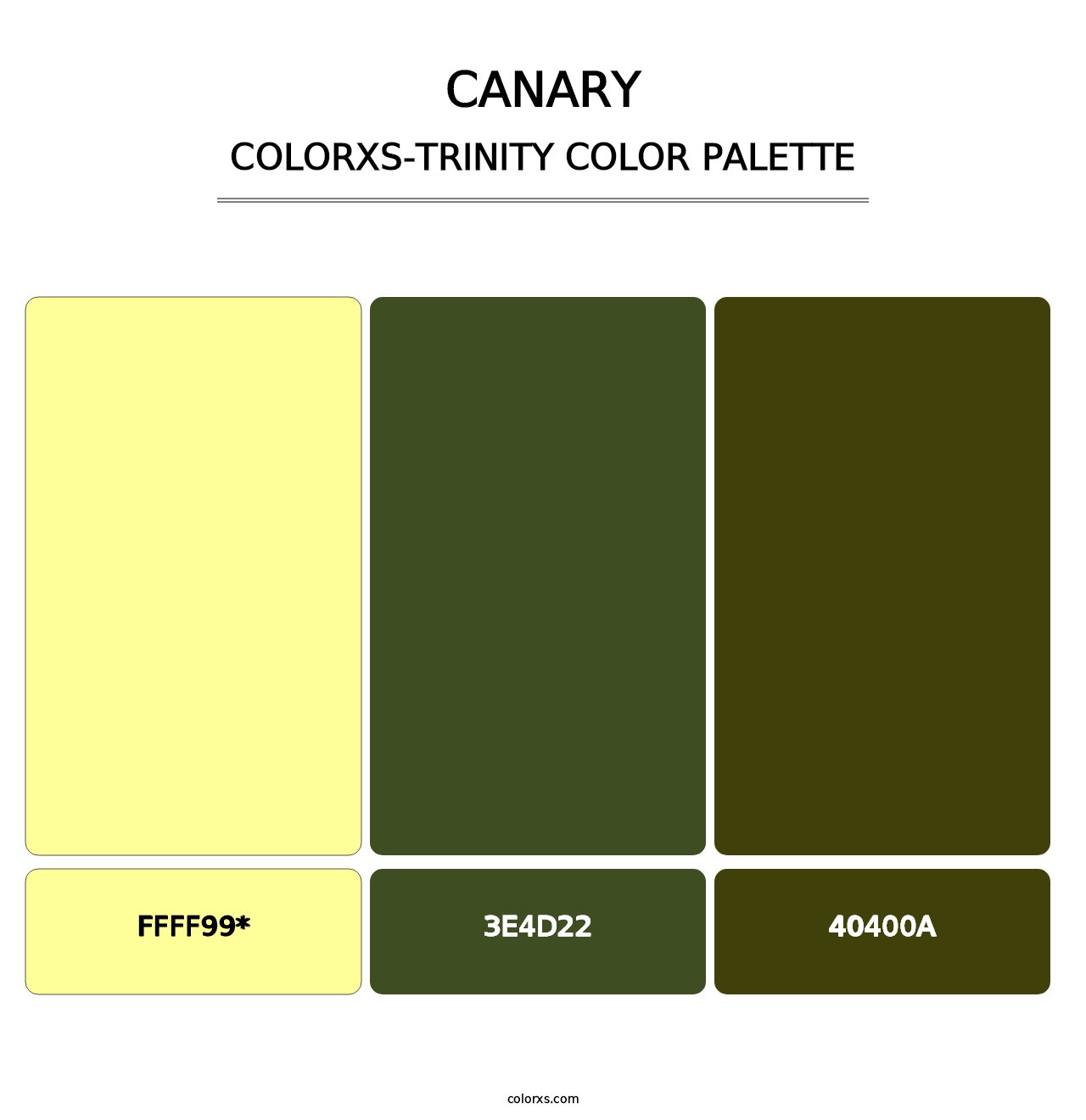 Canary - Colorxs Trinity Palette