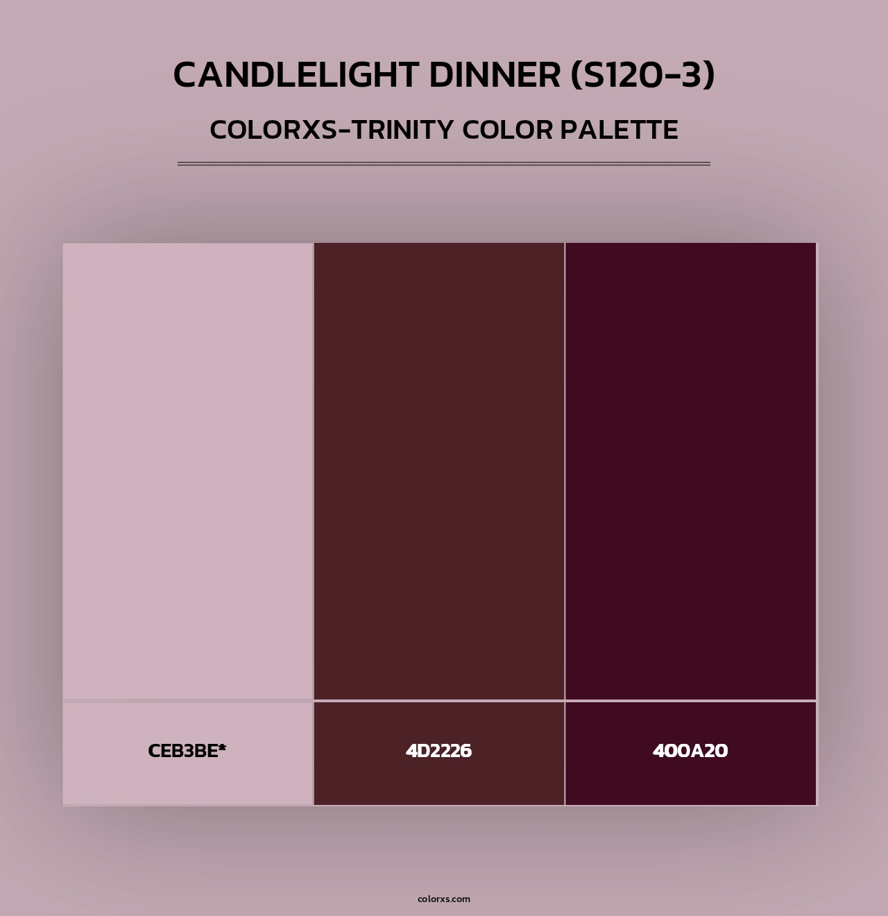 Candlelight Dinner (S120-3) - Colorxs Trinity Palette