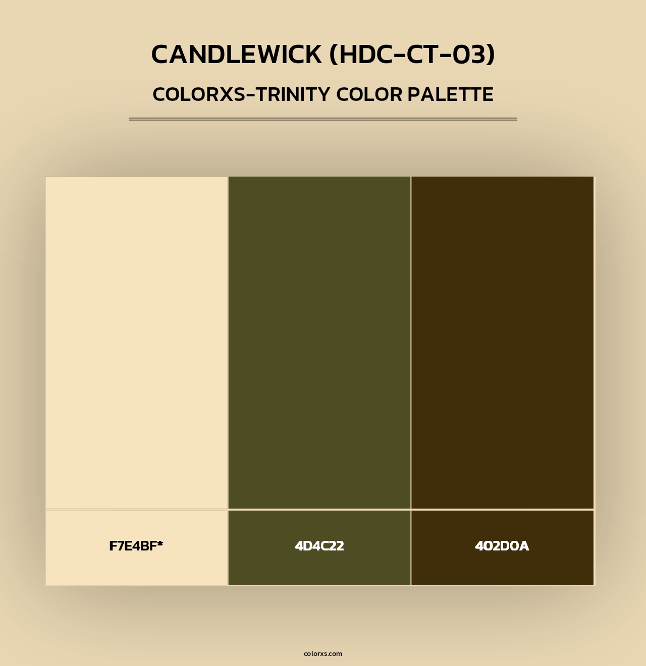 Candlewick (HDC-CT-03) - Colorxs Trinity Palette