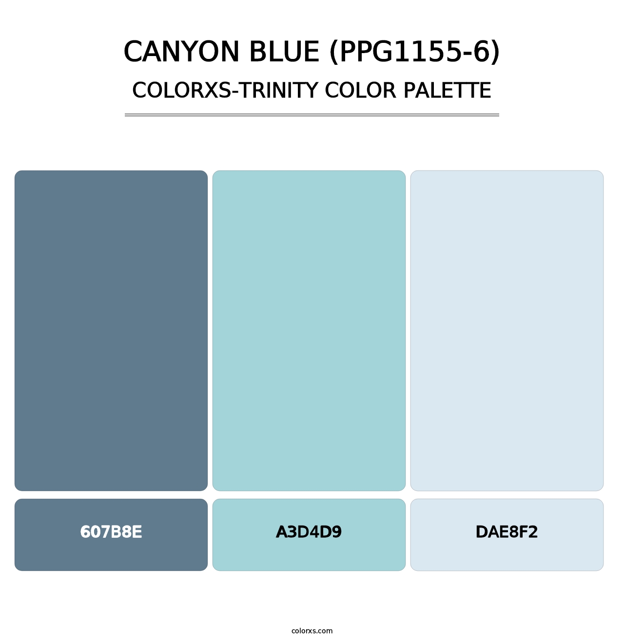 Canyon Blue (PPG1155-6) - Colorxs Trinity Palette
