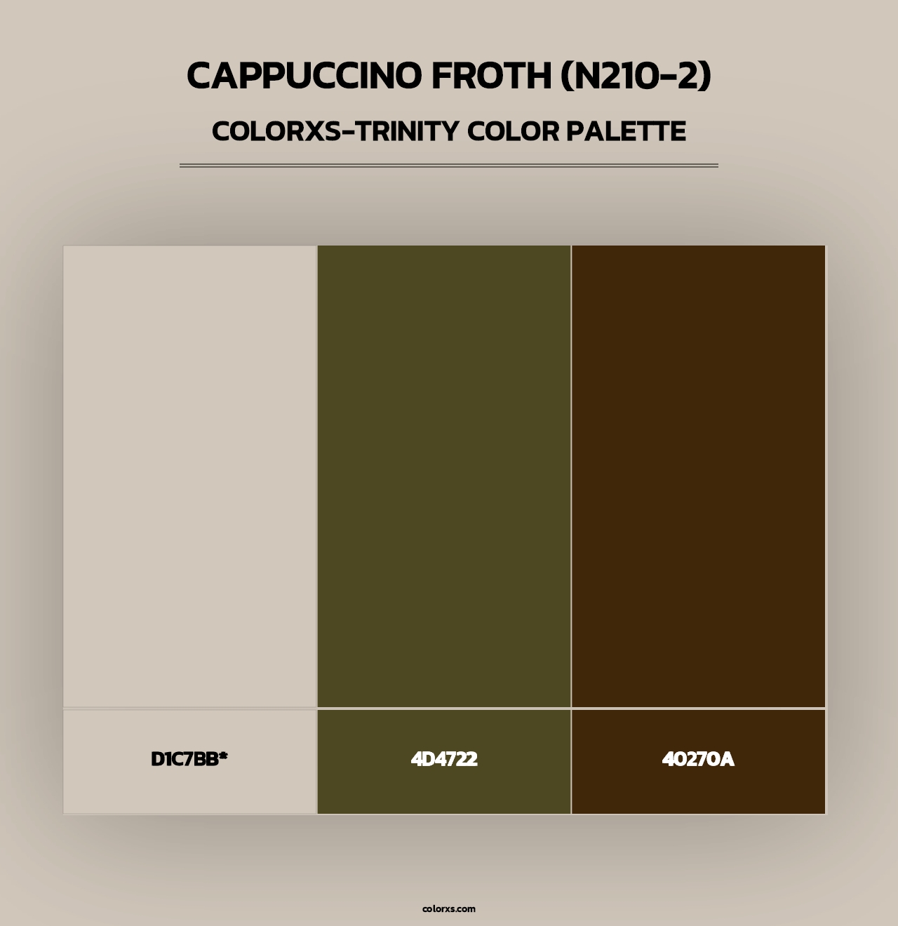 Cappuccino Froth (N210-2) - Colorxs Trinity Palette