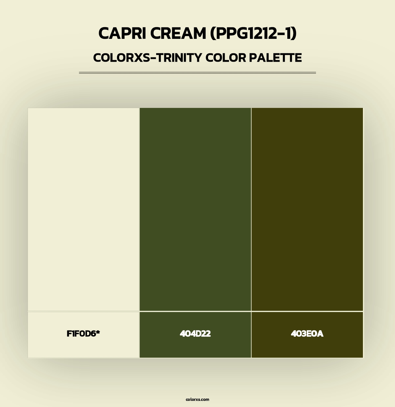 Capri Cream (PPG1212-1) - Colorxs Trinity Palette
