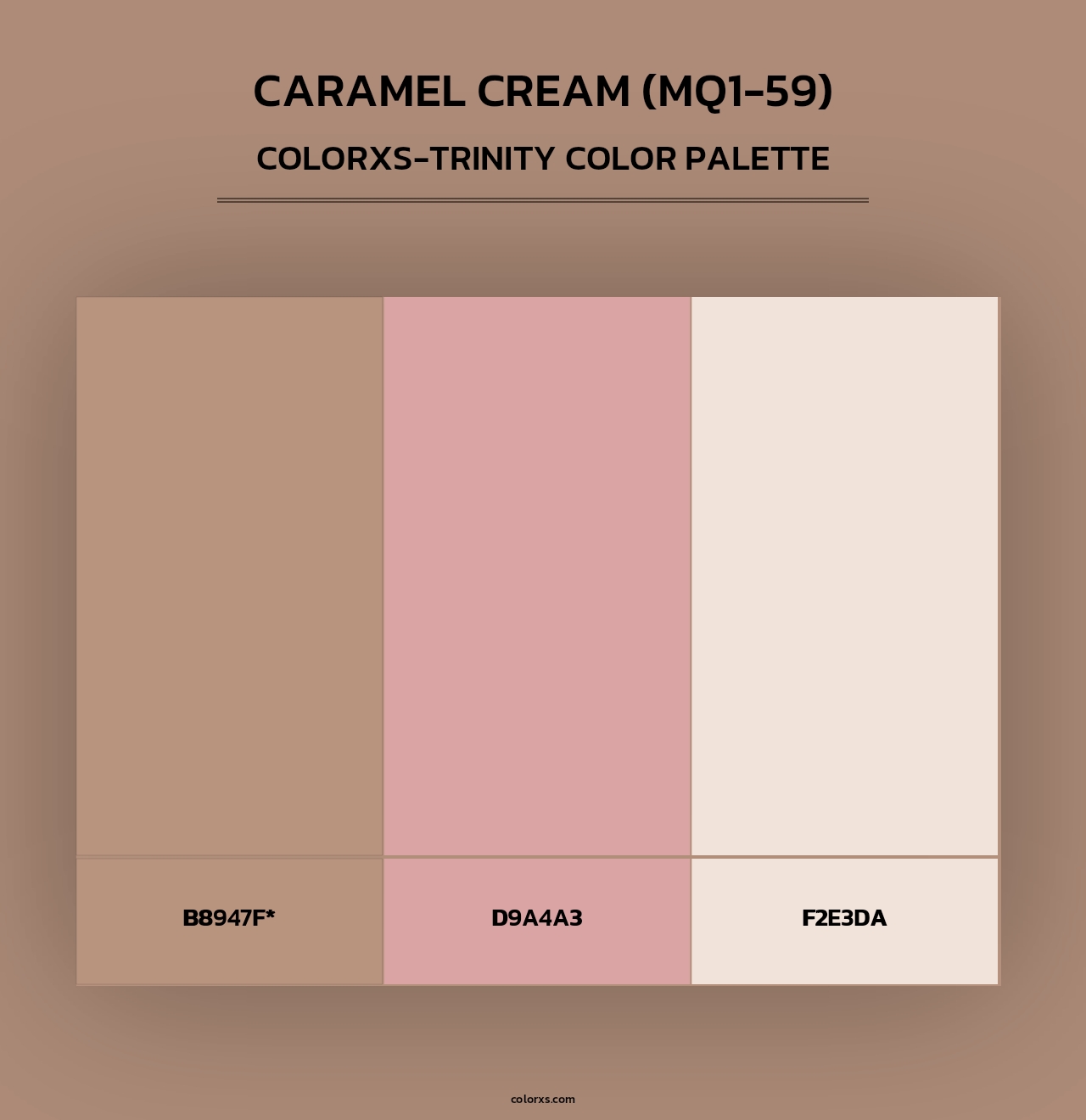 Caramel Cream (MQ1-59) - Colorxs Trinity Palette