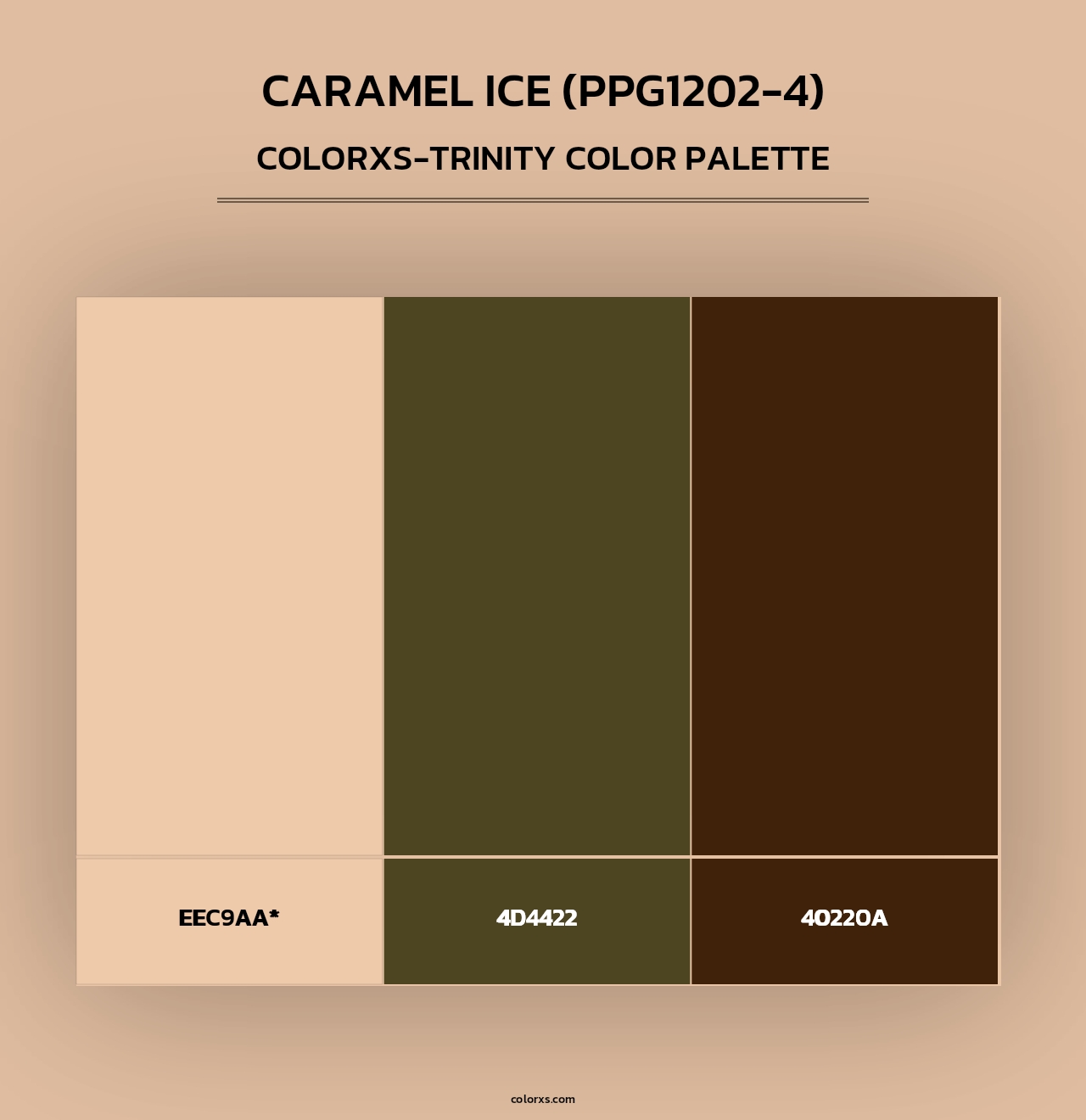 Caramel Ice (PPG1202-4) - Colorxs Trinity Palette