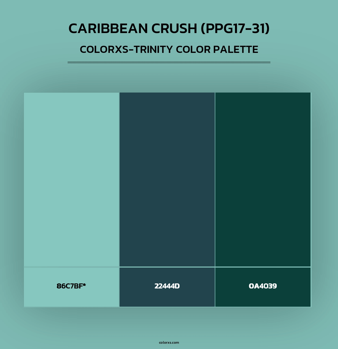 Caribbean Crush (PPG17-31) - Colorxs Trinity Palette