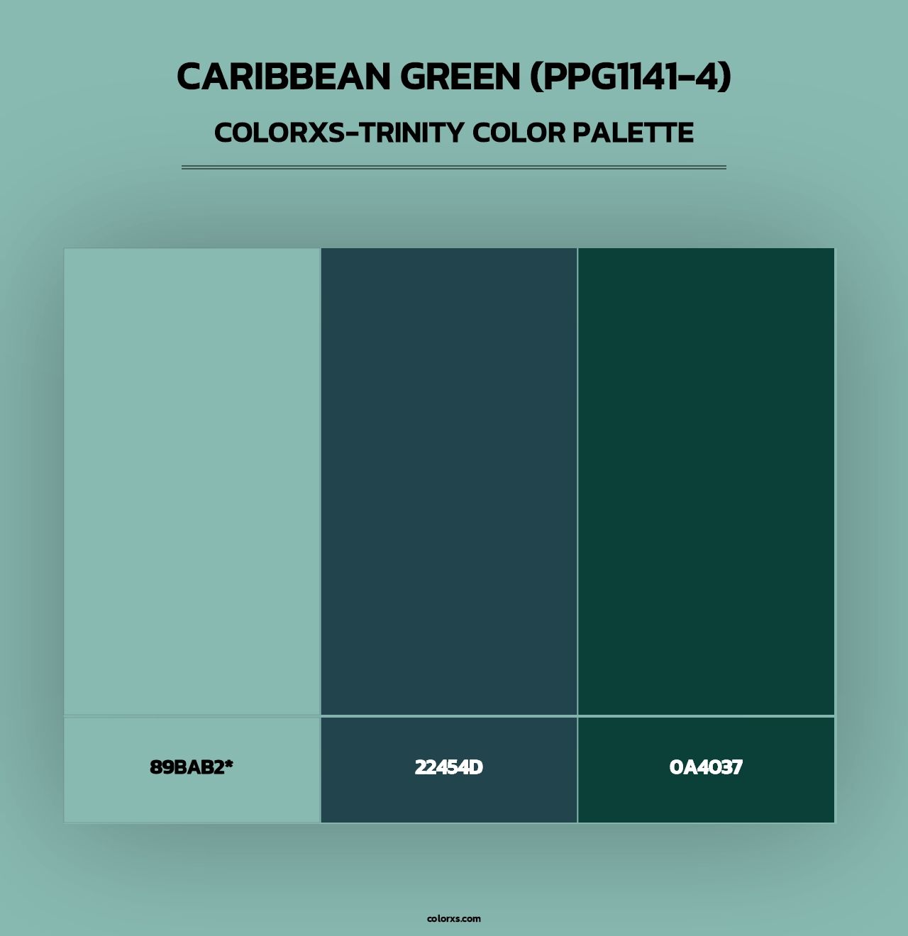 Caribbean Green (PPG1141-4) - Colorxs Trinity Palette