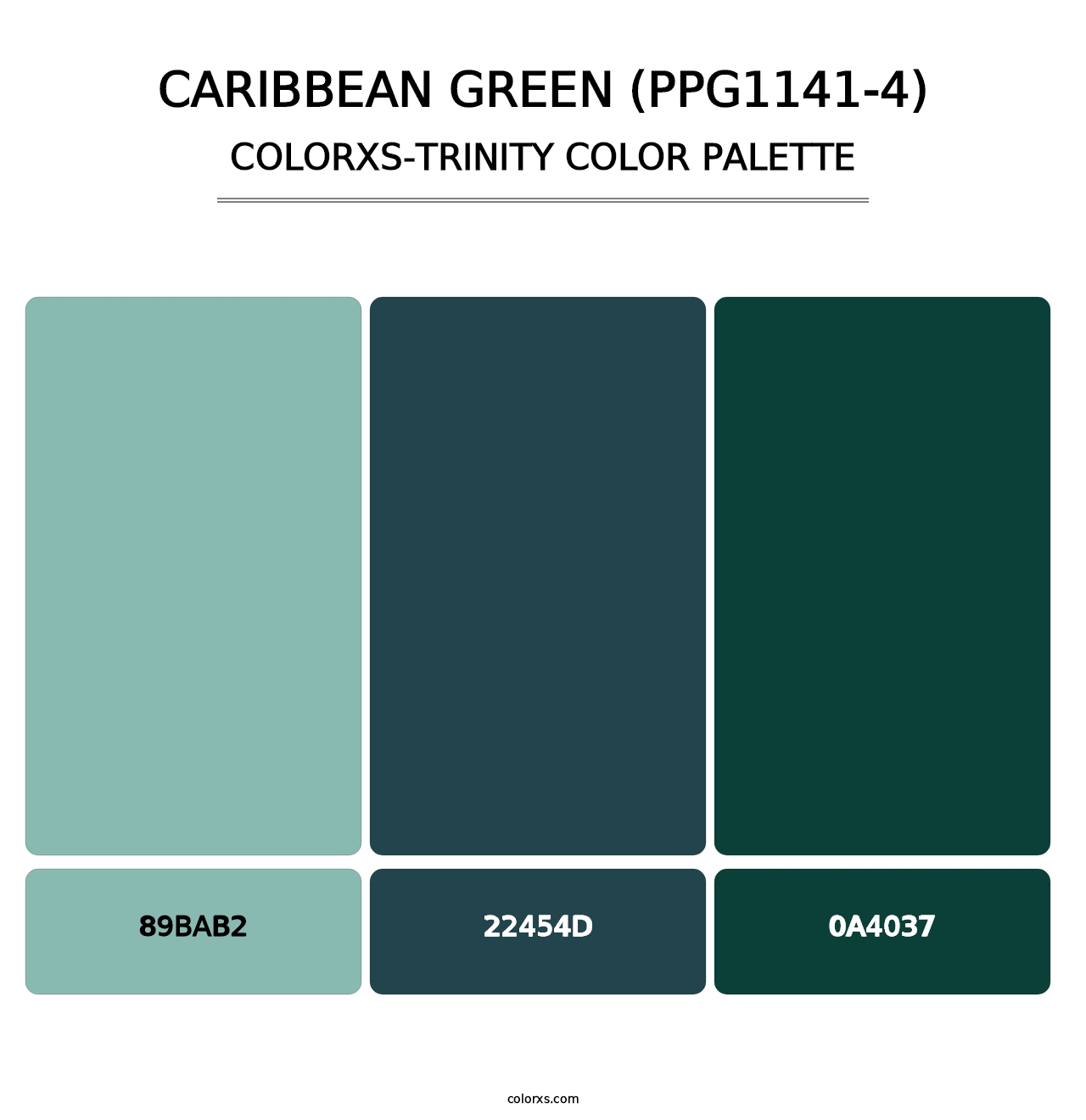 Caribbean Green (PPG1141-4) - Colorxs Trinity Palette
