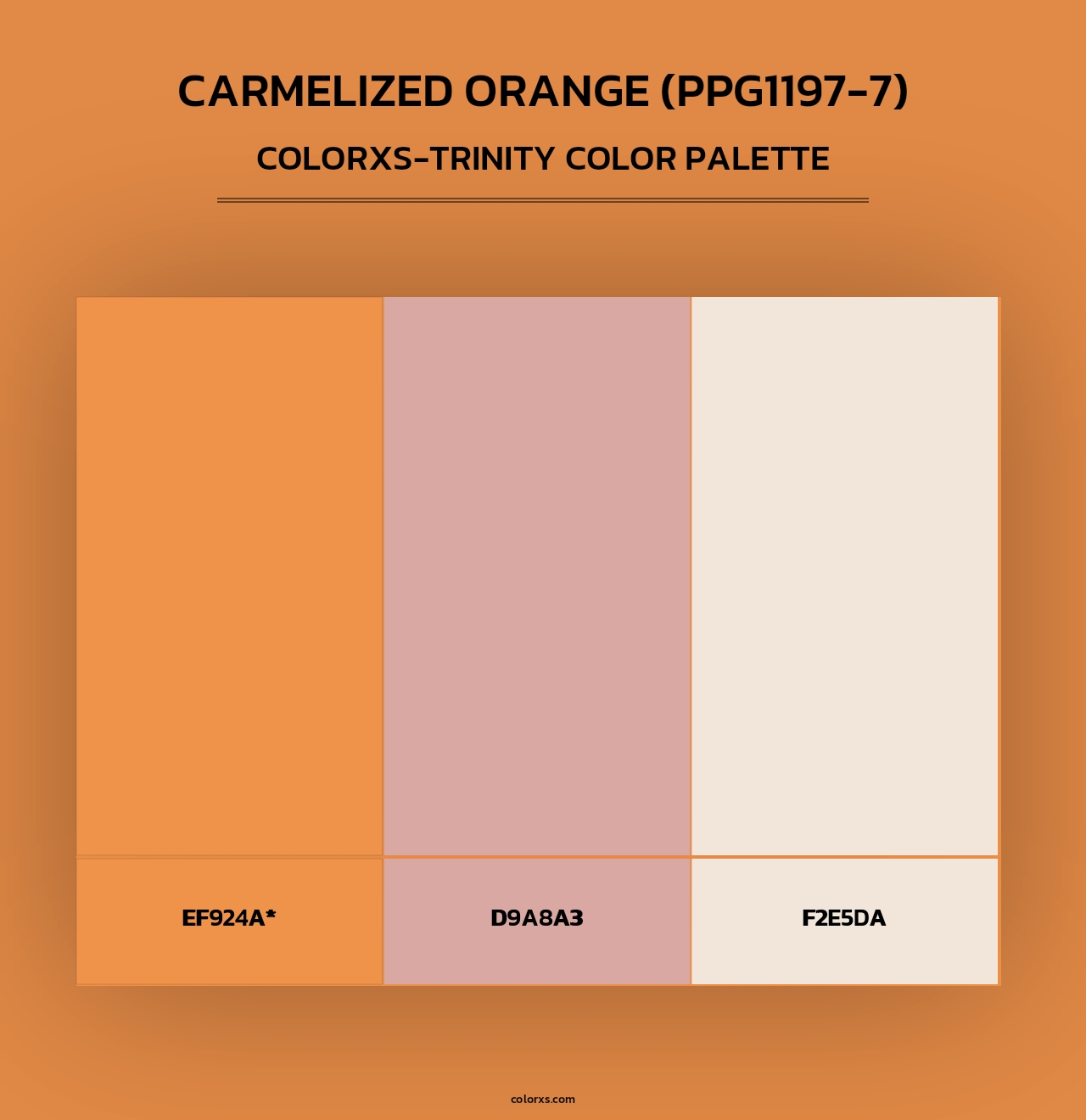 Carmelized Orange (PPG1197-7) - Colorxs Trinity Palette