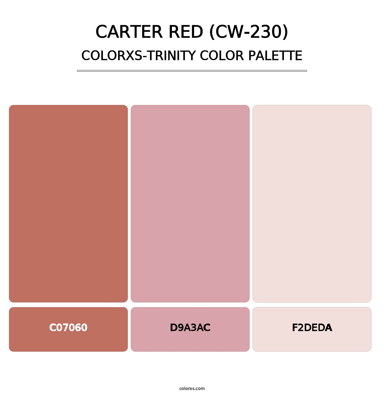 Carter Red (CW-230) - Colorxs Trinity Palette