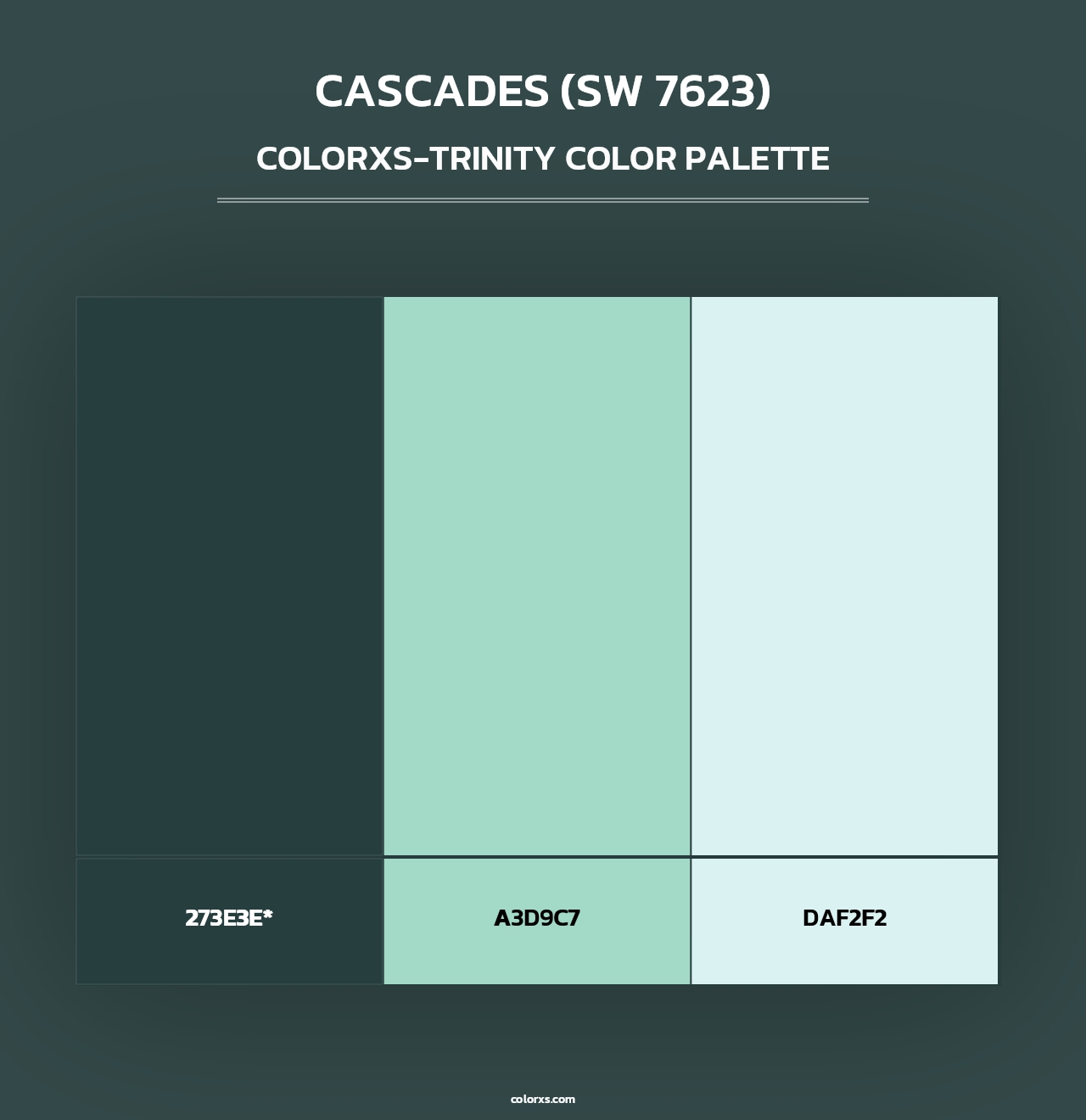 Cascades (SW 7623) - Colorxs Trinity Palette