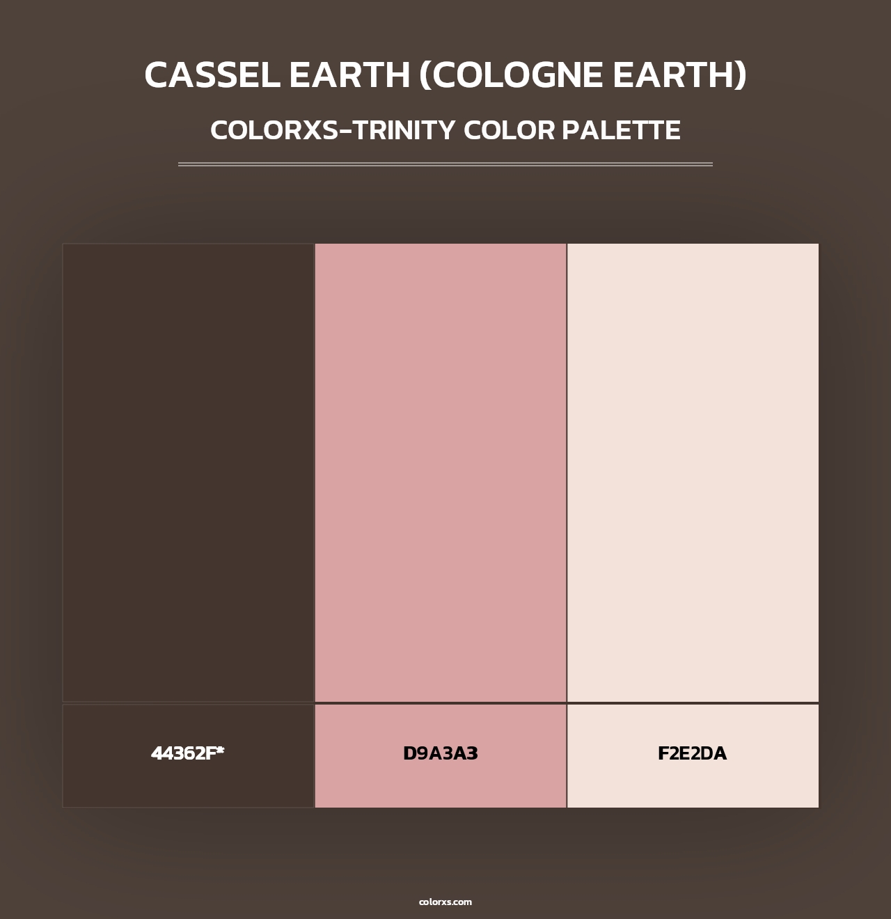 Cassel Earth (Cologne Earth) - Colorxs Trinity Palette