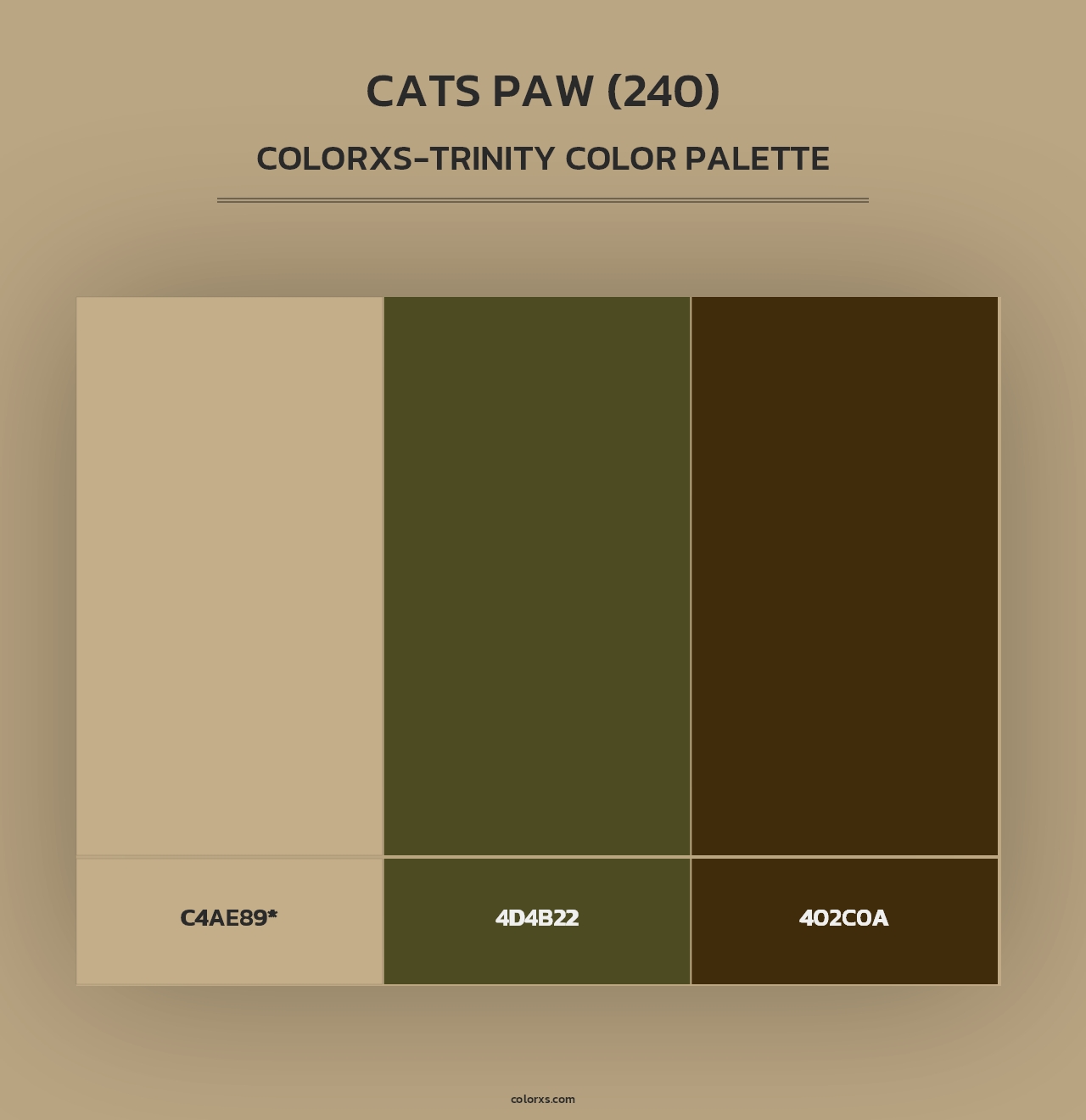 Cats Paw (240) - Colorxs Trinity Palette