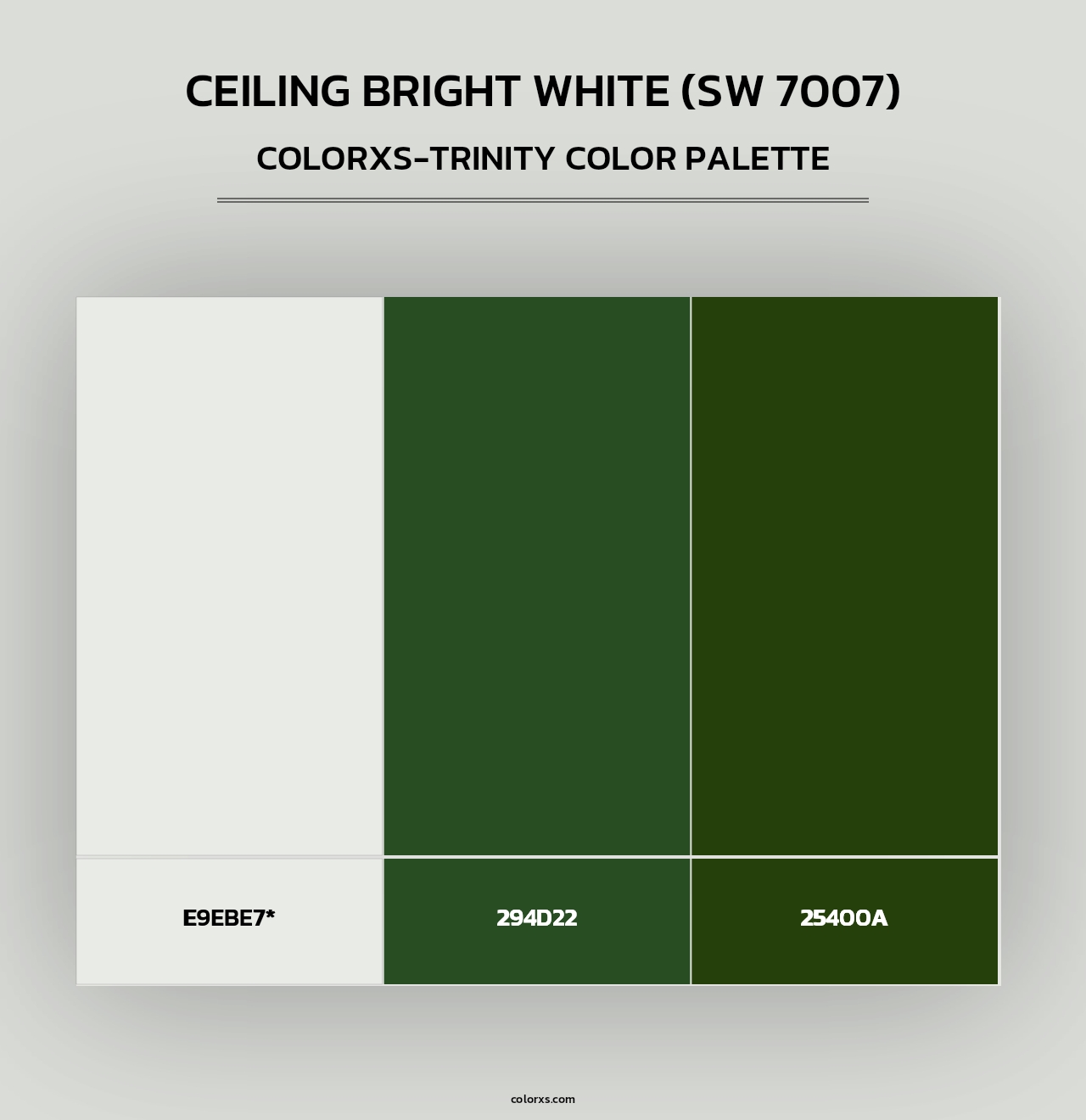 Ceiling Bright White (SW 7007) - Colorxs Trinity Palette