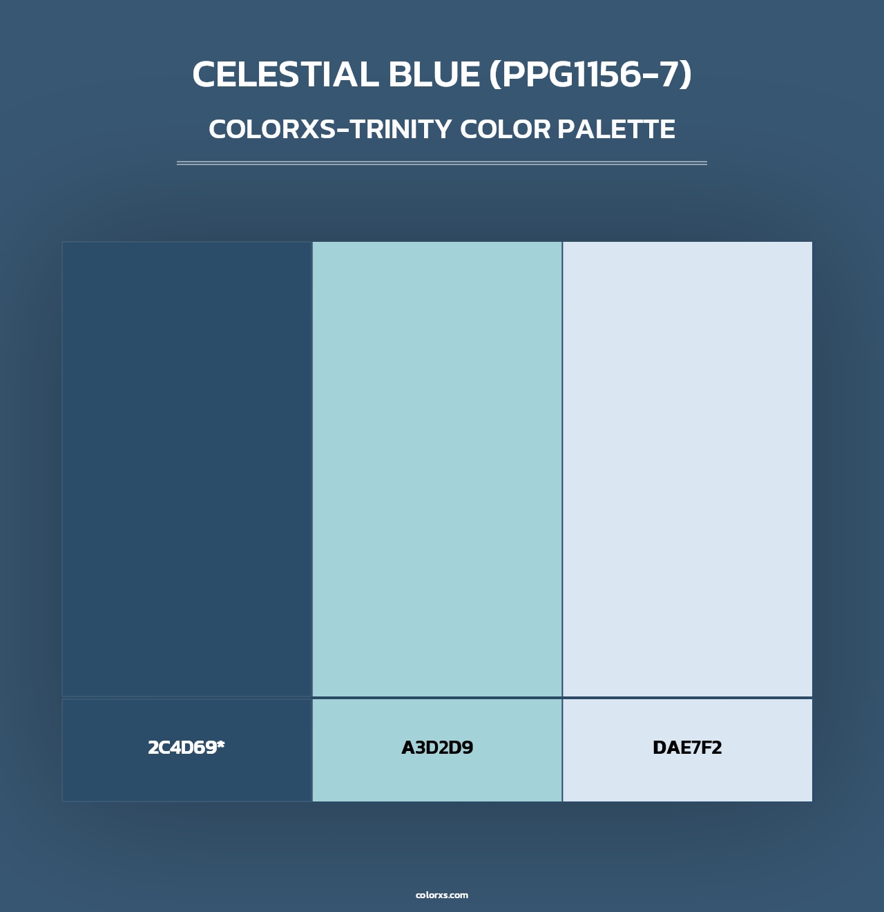 Celestial Blue (PPG1156-7) - Colorxs Trinity Palette
