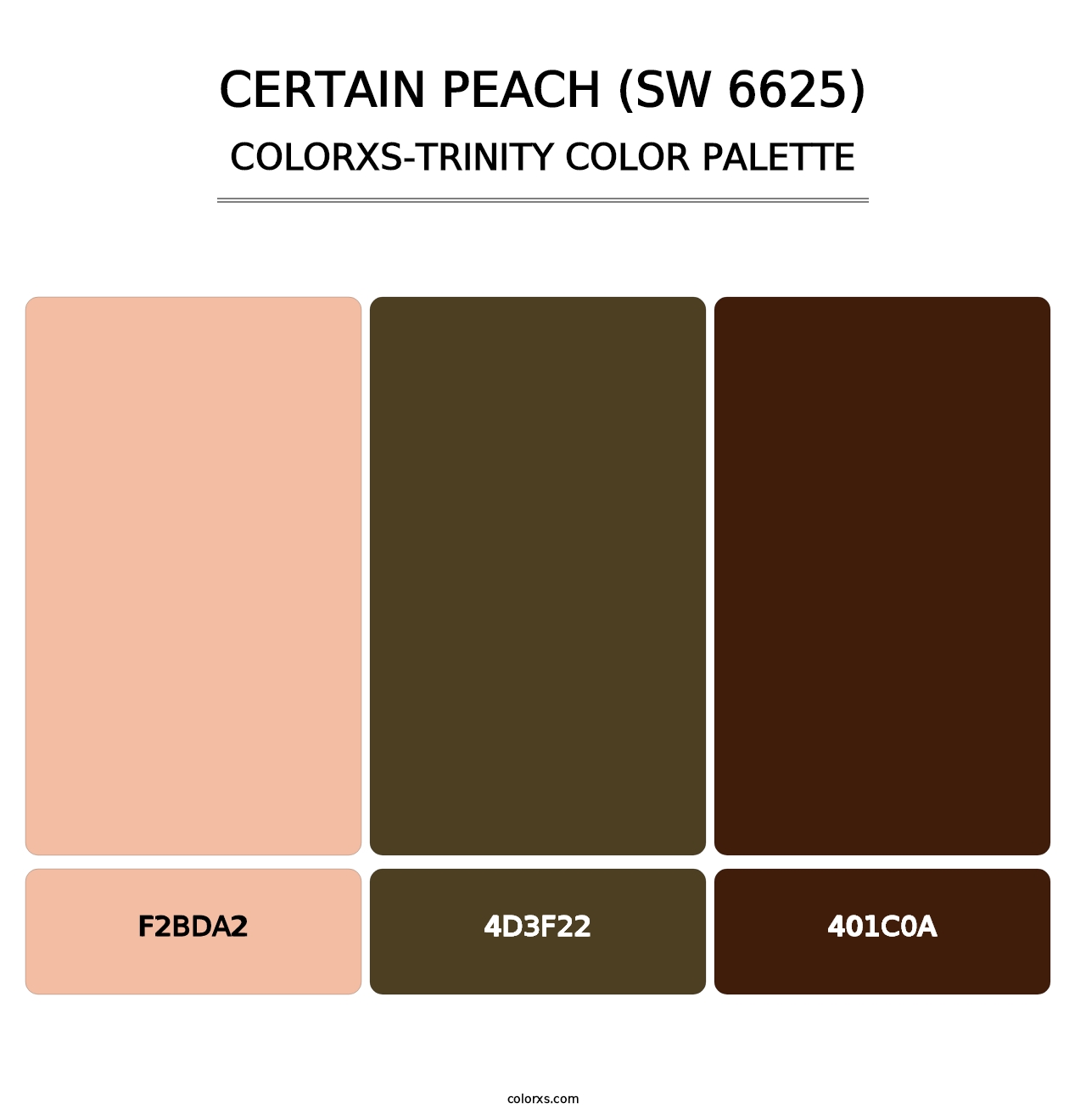 Certain Peach (SW 6625) - Colorxs Trinity Palette