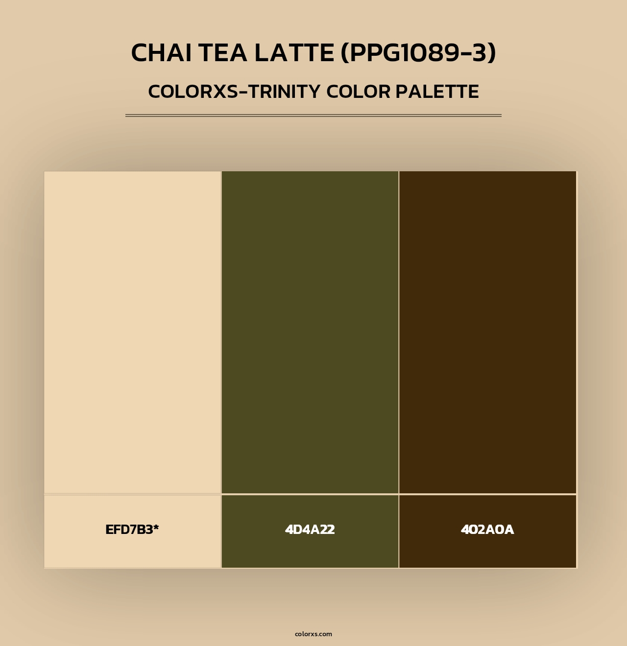 Chai Tea Latte (PPG1089-3) - Colorxs Trinity Palette