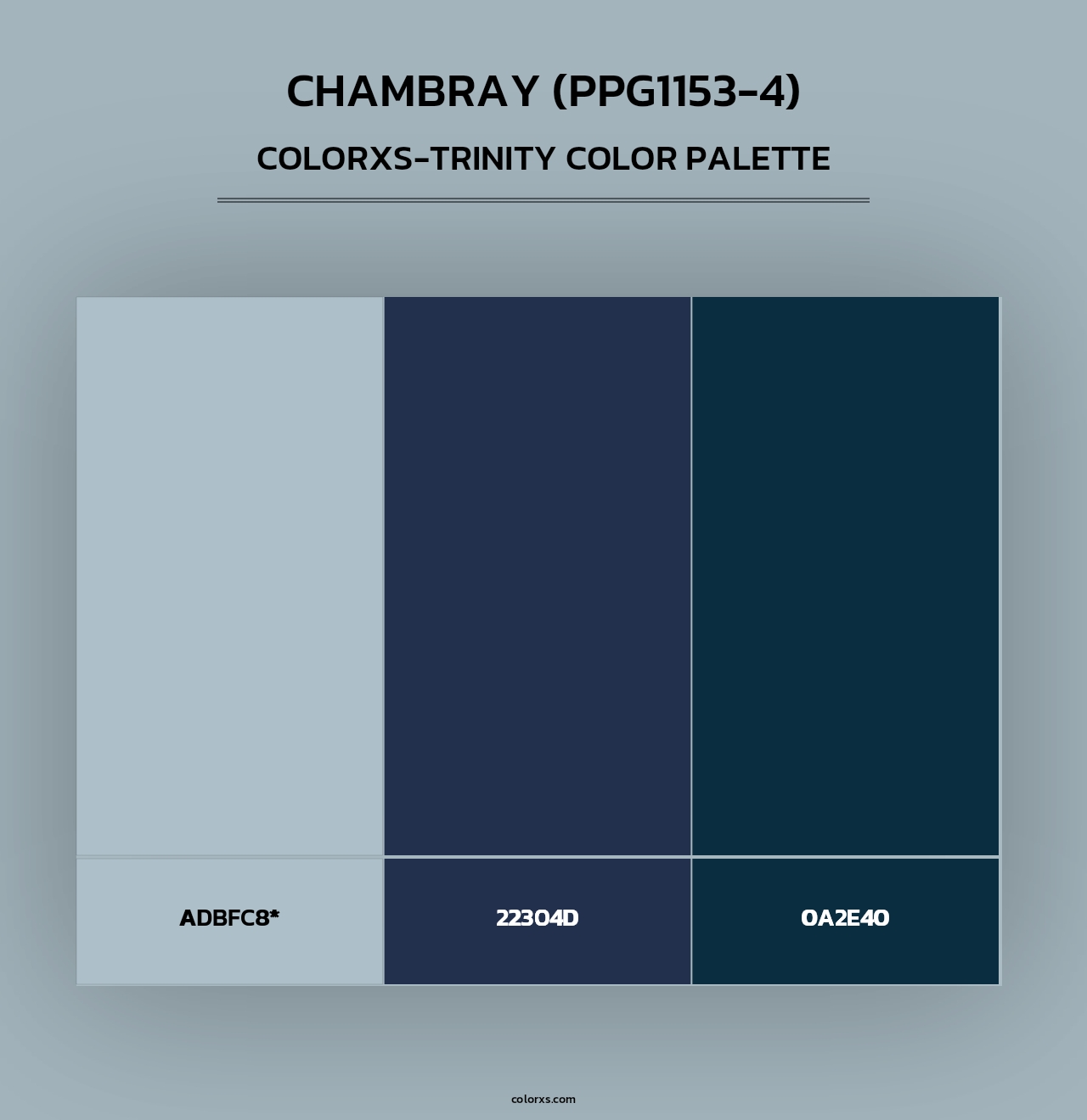 Chambray (PPG1153-4) - Colorxs Trinity Palette