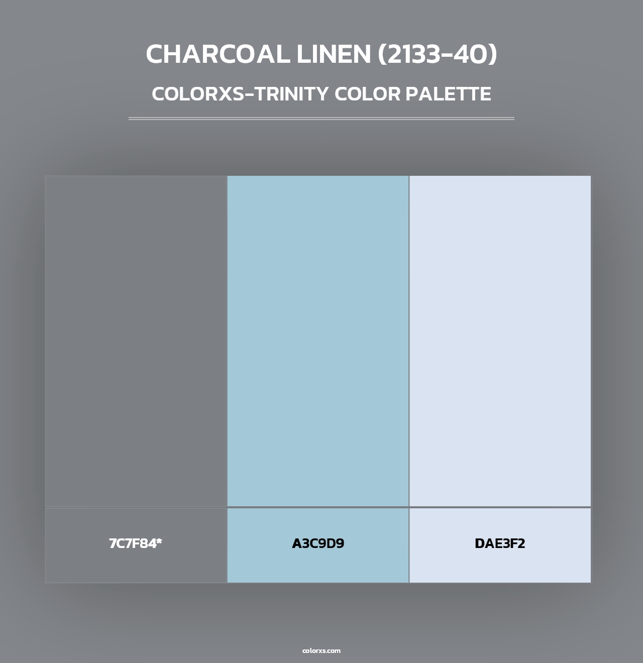 Charcoal Linen (2133-40) - Colorxs Trinity Palette