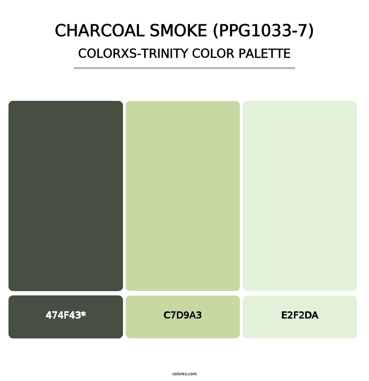 Charcoal Smoke (PPG1033-7) - Colorxs Trinity Palette