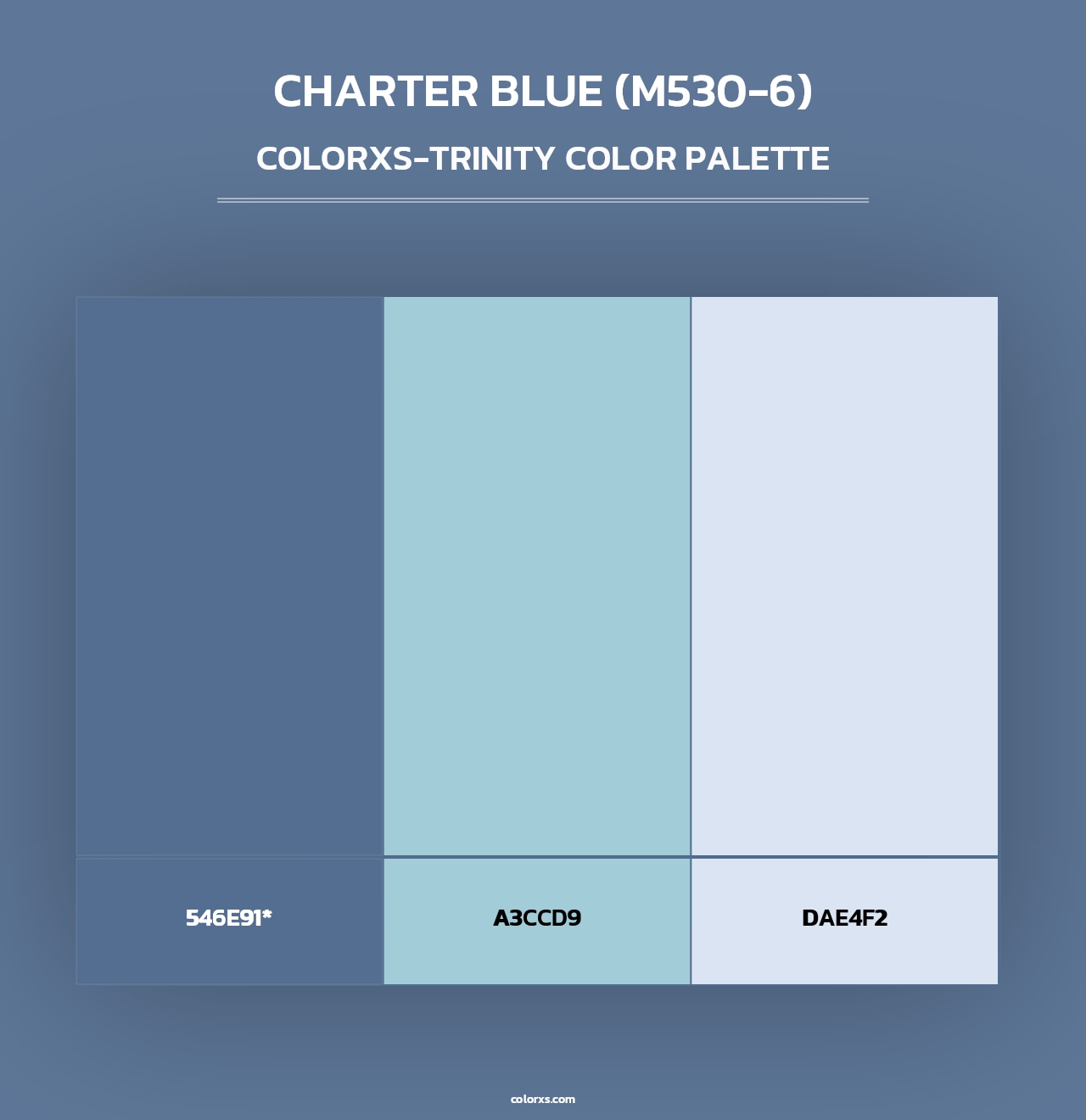 Charter Blue (M530-6) - Colorxs Trinity Palette