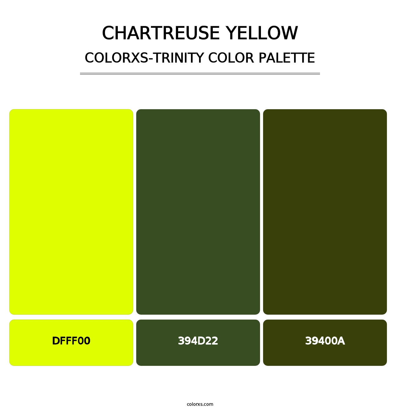 Chartreuse Yellow - Colorxs Trinity Palette