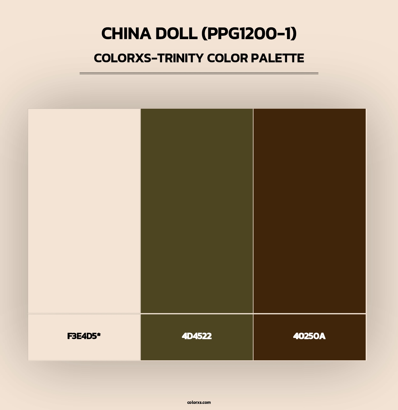 China Doll (PPG1200-1) - Colorxs Trinity Palette
