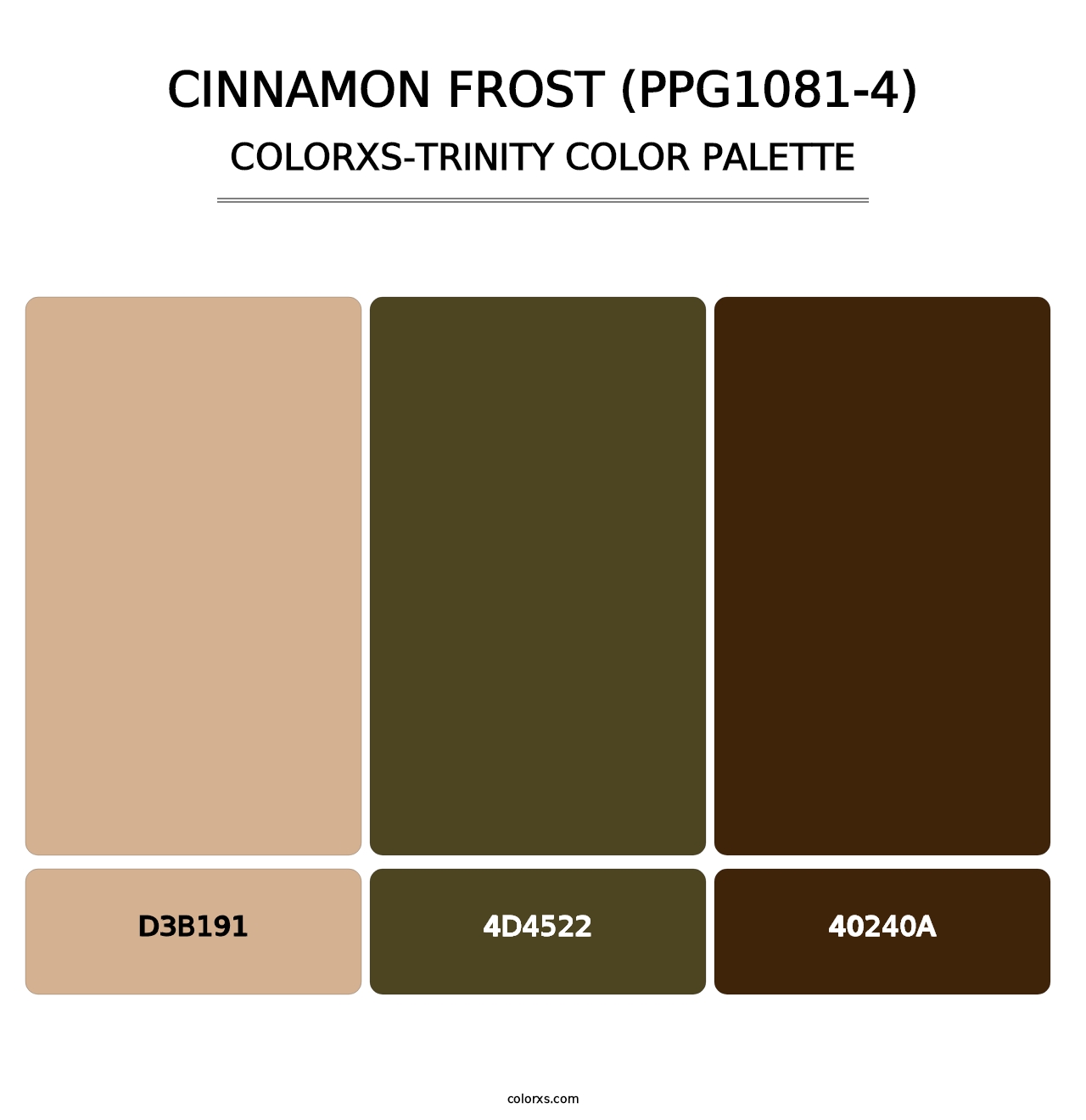 Cinnamon Frost (PPG1081-4) - Colorxs Trinity Palette
