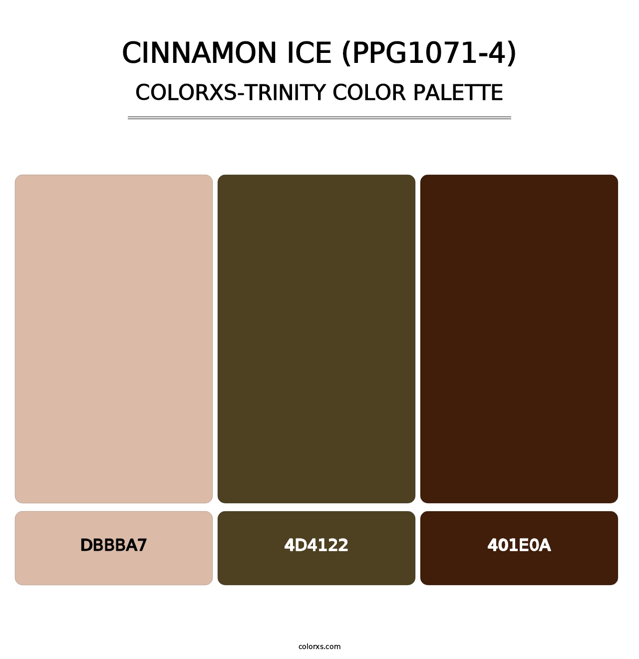 Cinnamon Ice (PPG1071-4) - Colorxs Trinity Palette