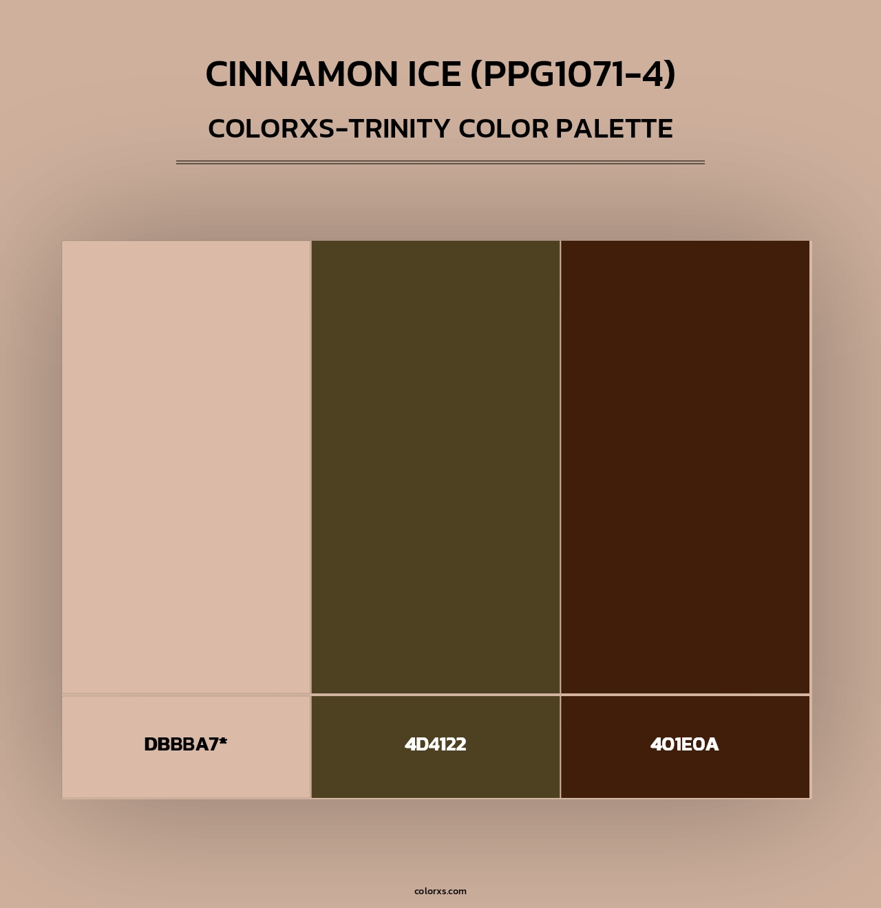 Cinnamon Ice (PPG1071-4) - Colorxs Trinity Palette