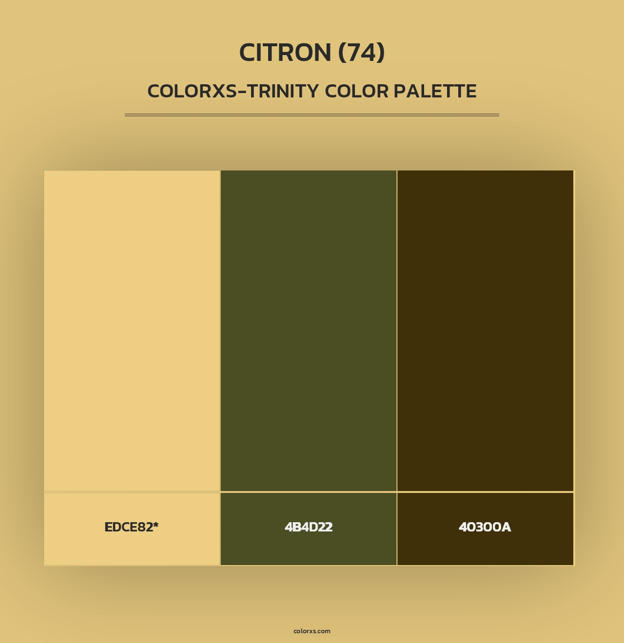 Citron (74) - Colorxs Trinity Palette