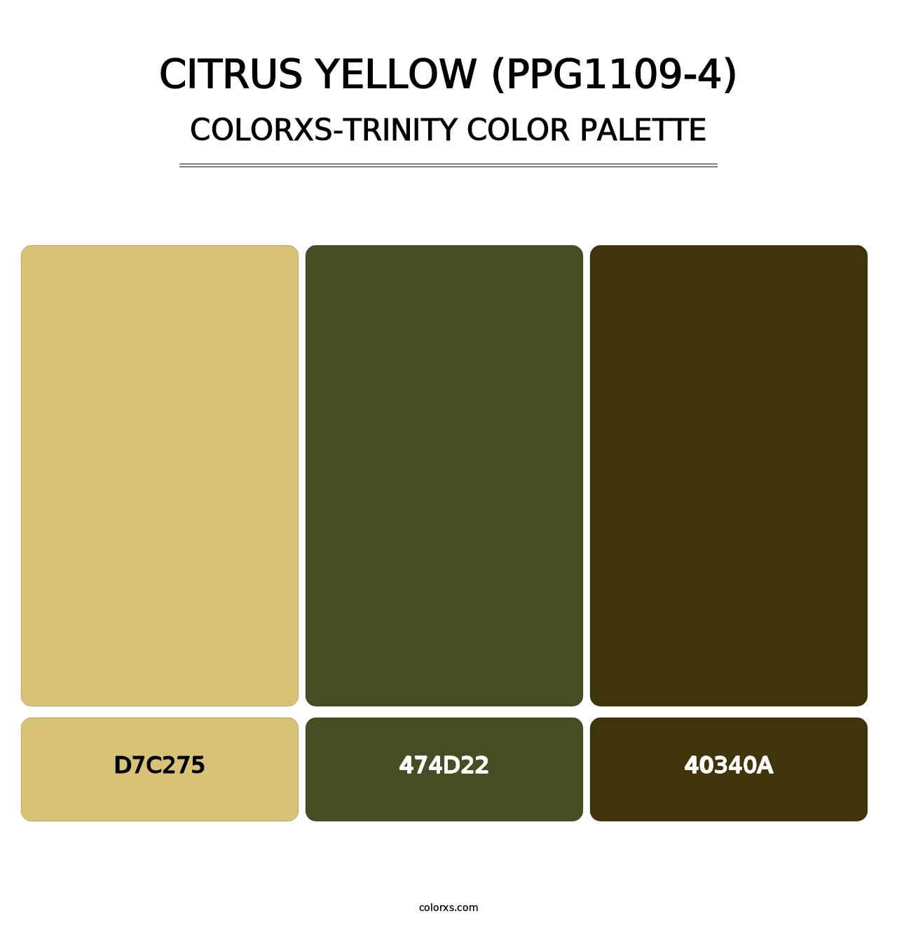 Citrus Yellow (PPG1109-4) - Colorxs Trinity Palette