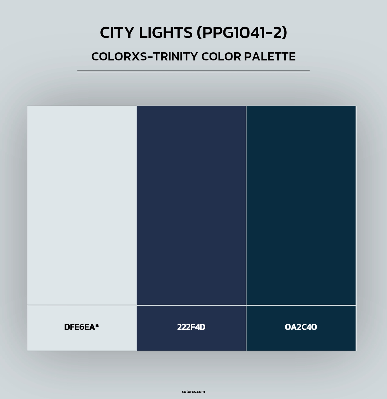 City Lights (PPG1041-2) - Colorxs Trinity Palette