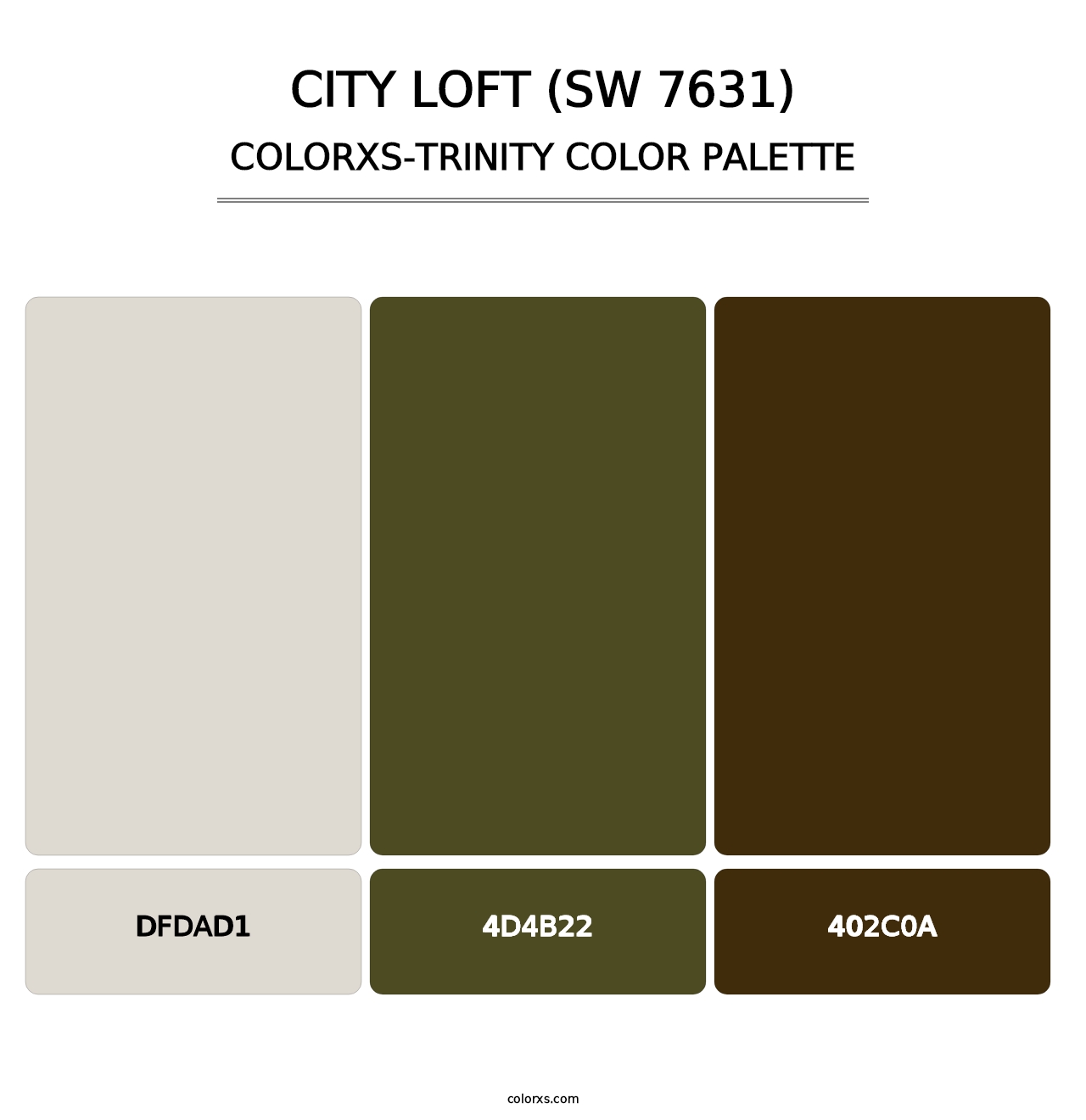 City Loft (SW 7631) - Colorxs Trinity Palette