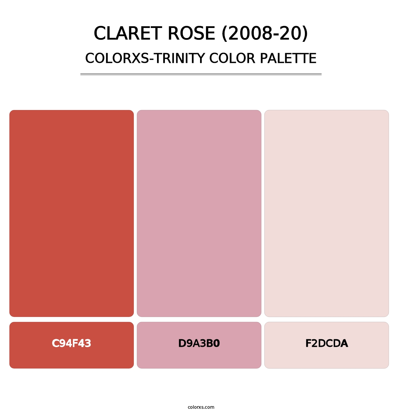 Claret Rose (2008-20) - Colorxs Trinity Palette
