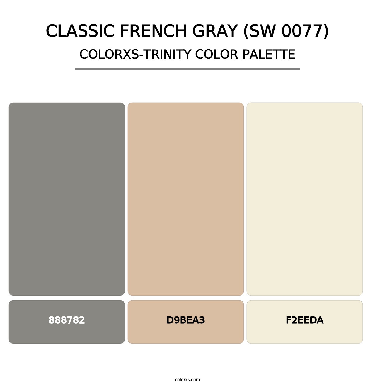 Classic French Gray (SW 0077) - Colorxs Trinity Palette