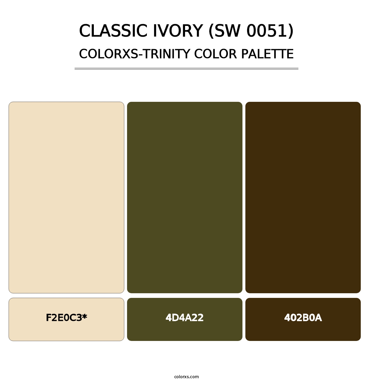 Classic Ivory (SW 0051) - Colorxs Trinity Palette