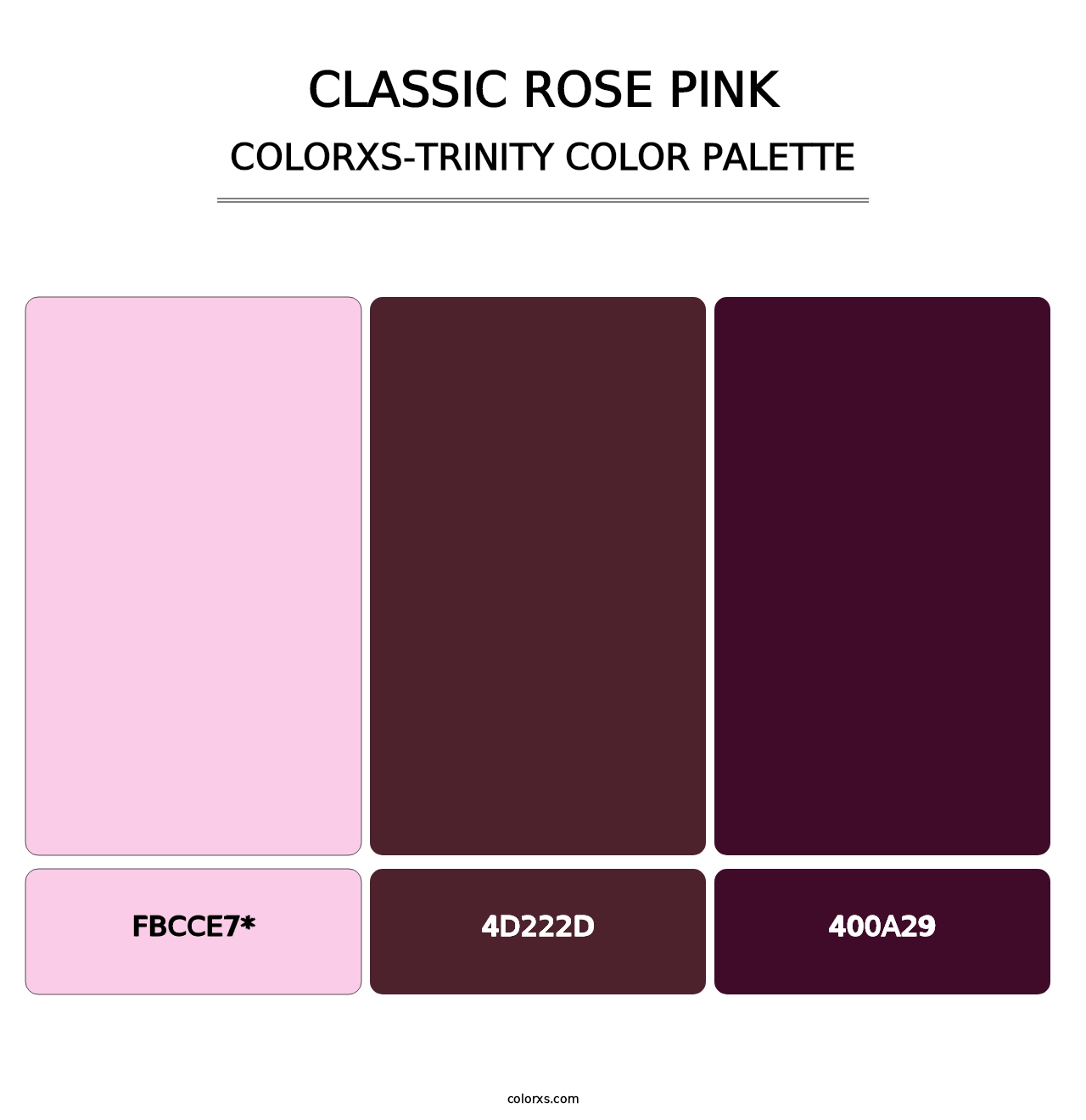 Classic Rose Pink - Colorxs Trinity Palette