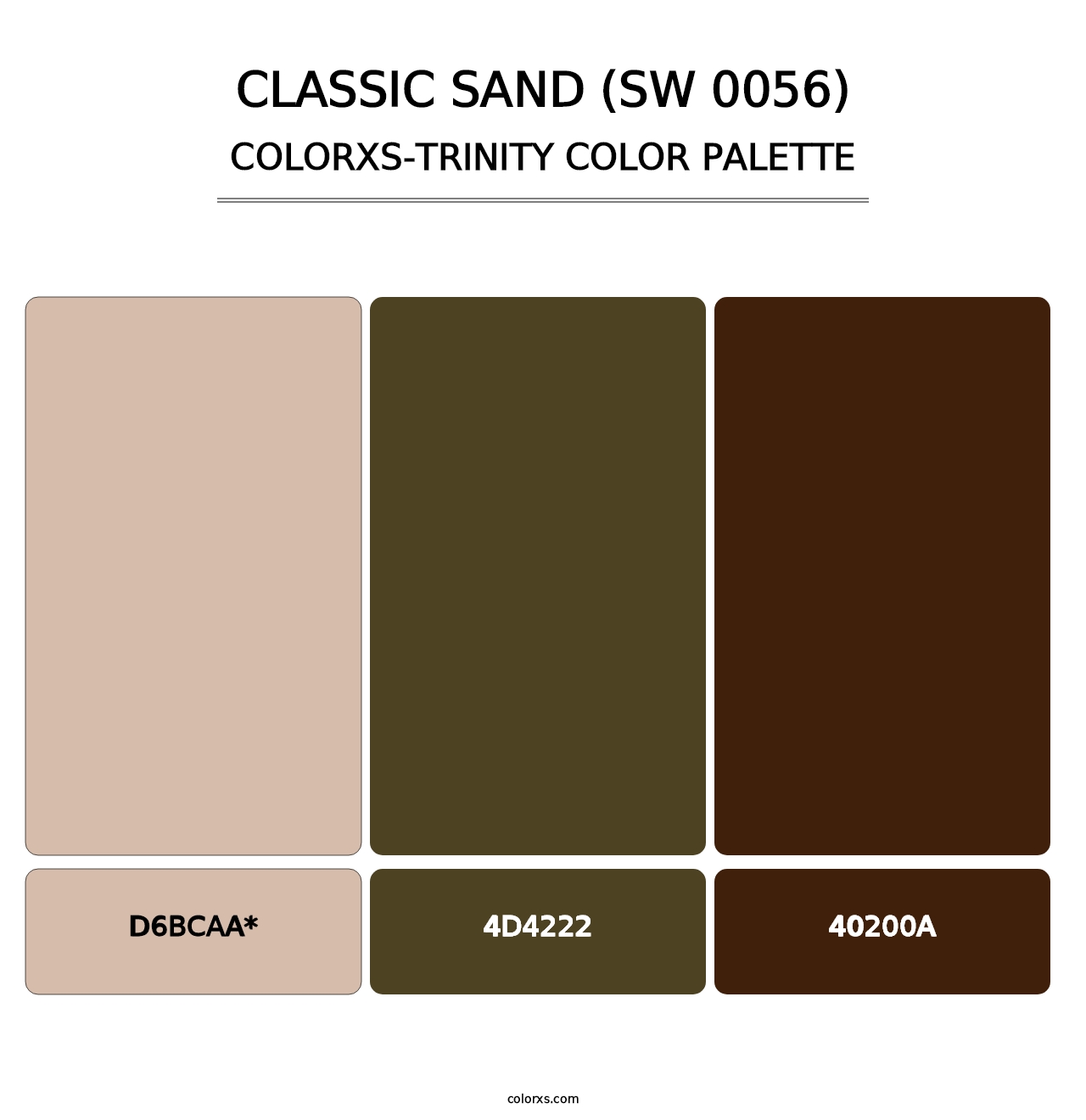 Classic Sand (SW 0056) - Colorxs Trinity Palette