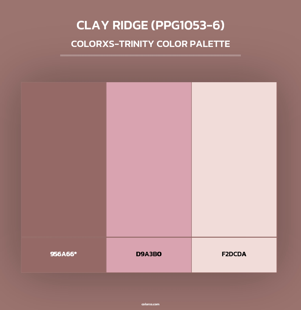 Clay Ridge (PPG1053-6) - Colorxs Trinity Palette