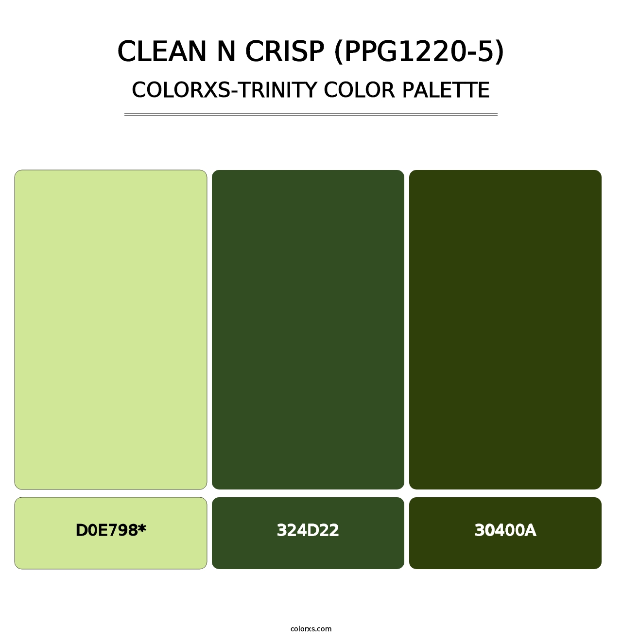 Clean N Crisp (PPG1220-5) - Colorxs Trinity Palette