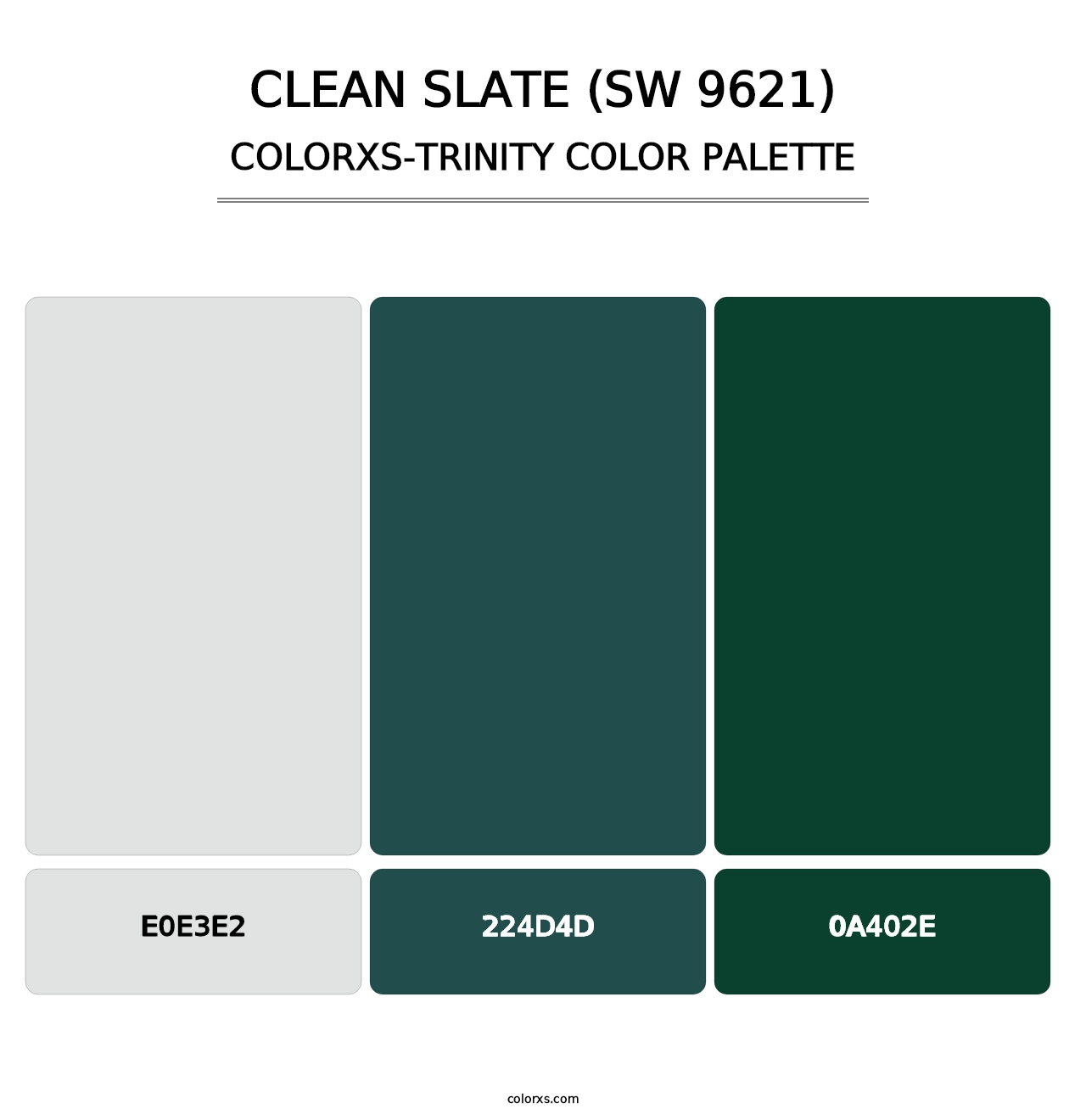 Clean Slate (SW 9621) - Colorxs Trinity Palette