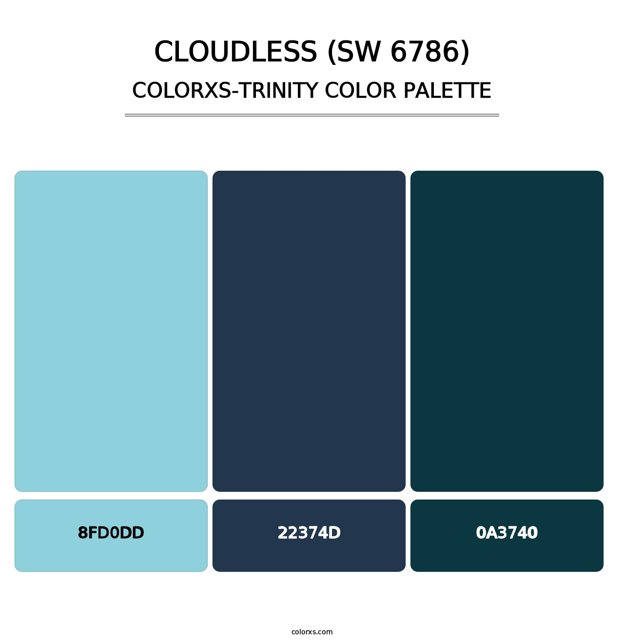 Cloudless (SW 6786) - Colorxs Trinity Palette