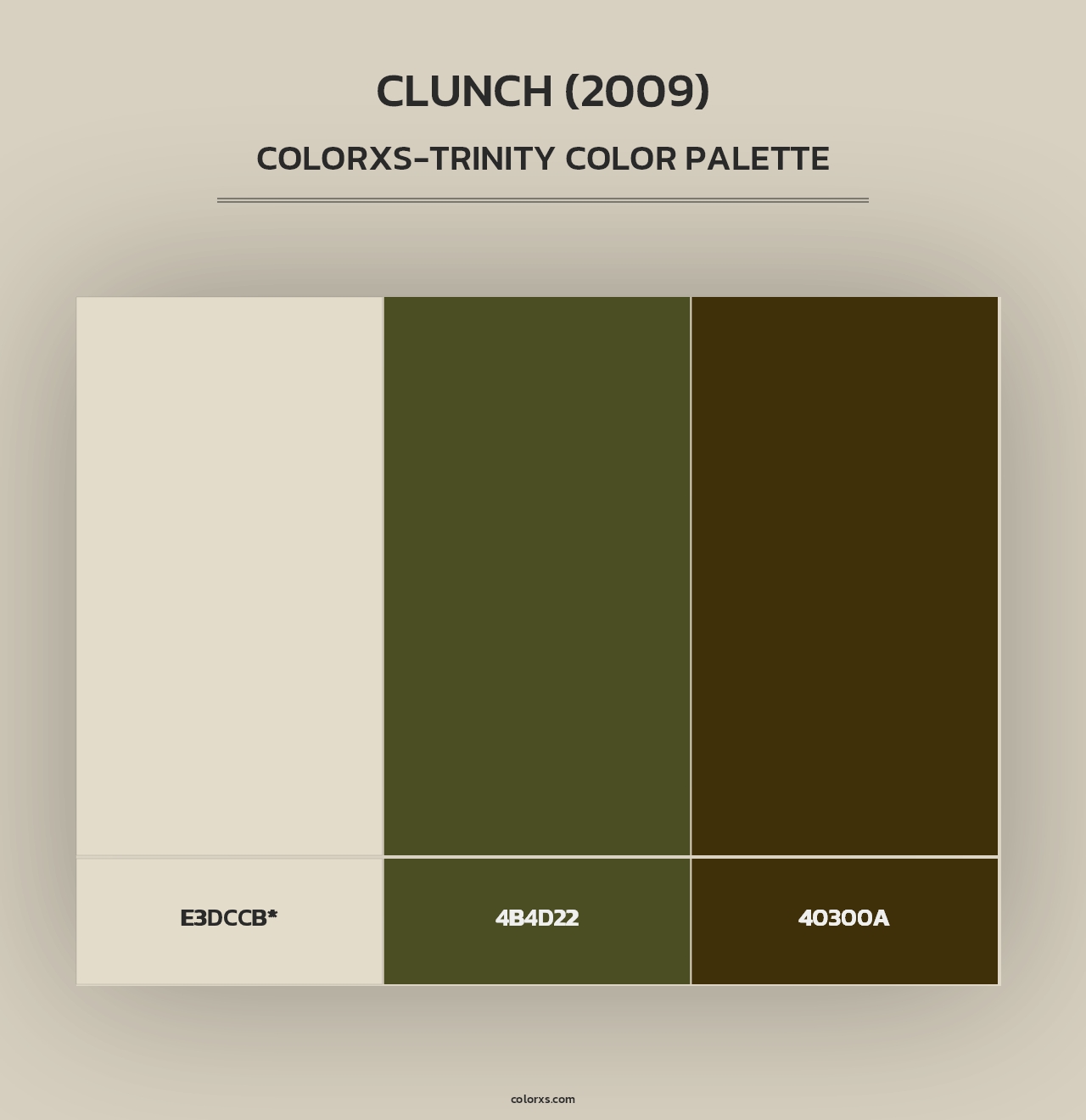 Clunch (2009) - Colorxs Trinity Palette