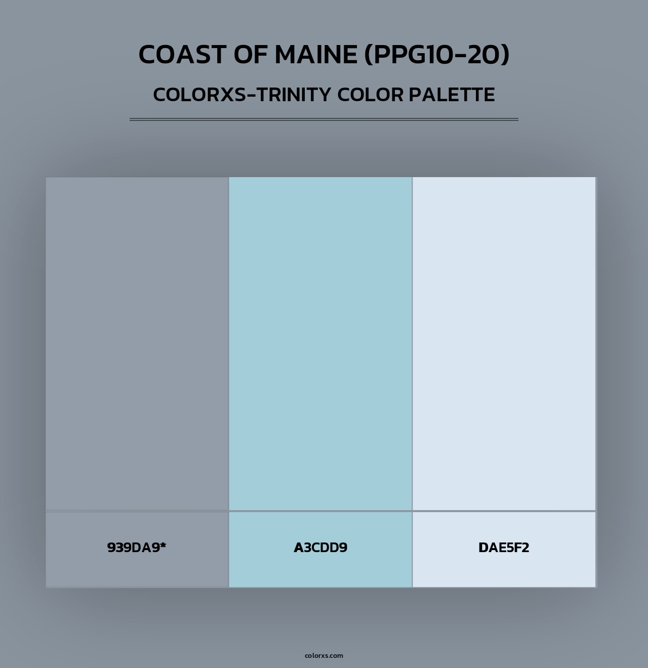 Coast Of Maine (PPG10-20) - Colorxs Trinity Palette